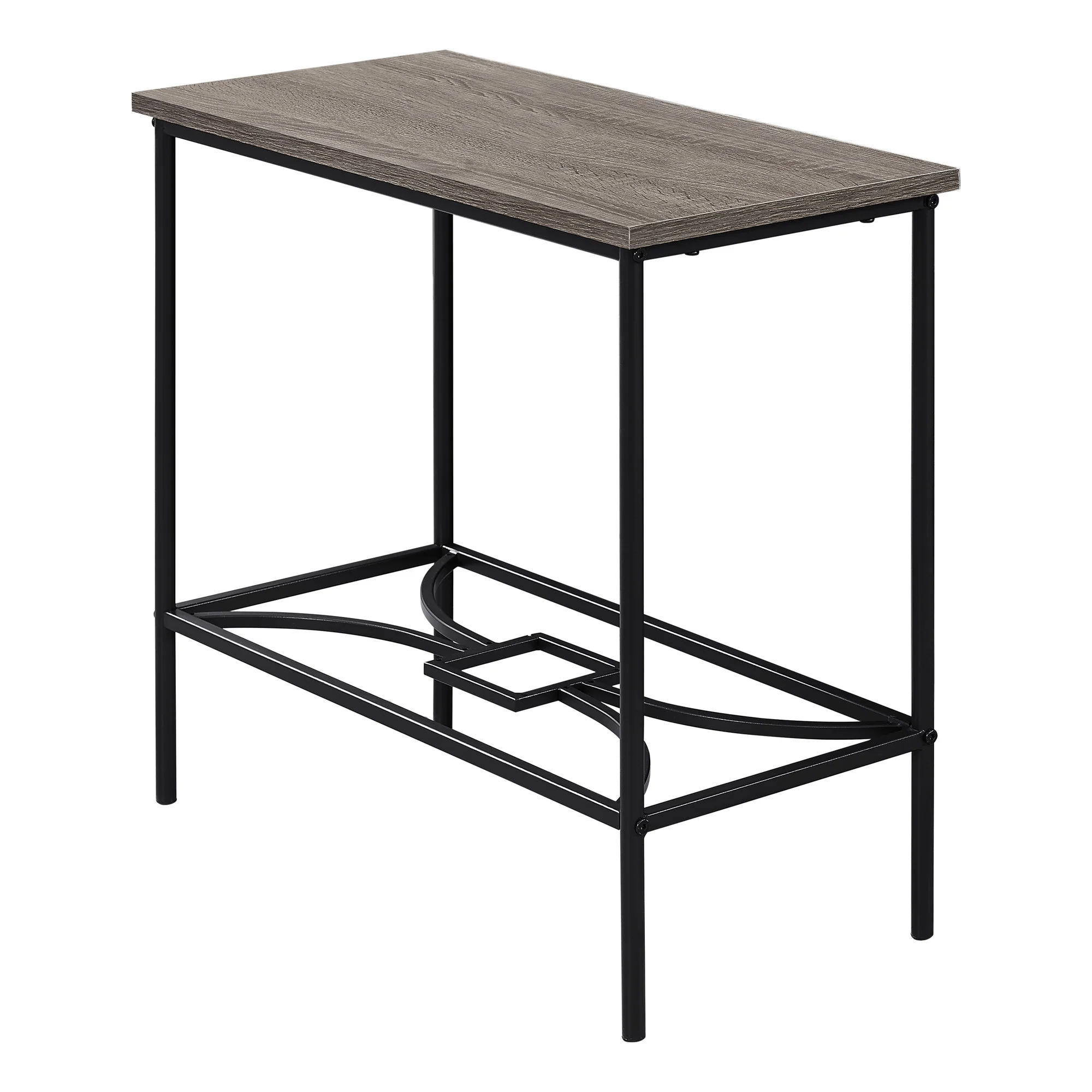 Dark Taupe Black Mdf Metal Accent Table By Homeroots