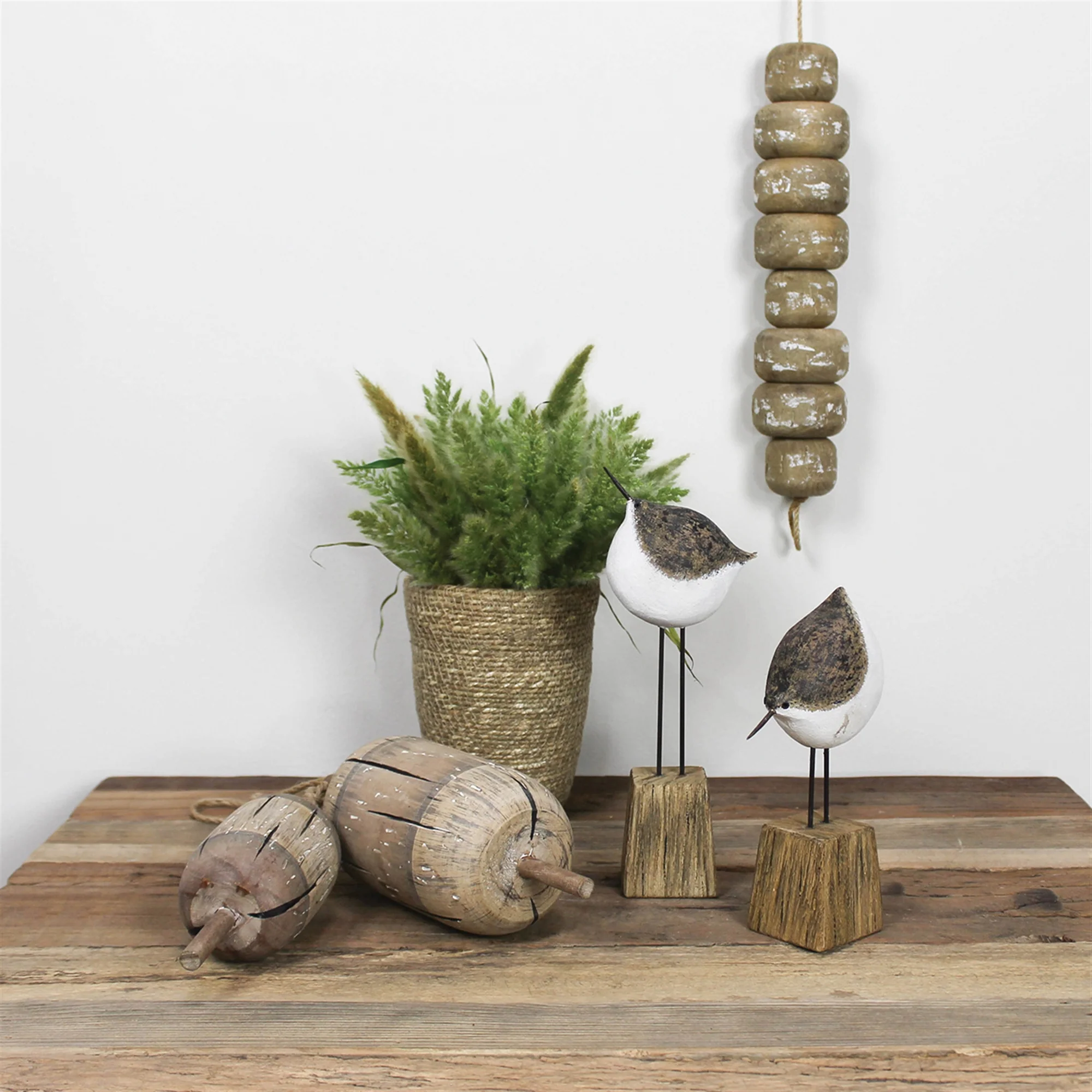 Decorative Bobbers, Wood Set Of 2 By HomArt