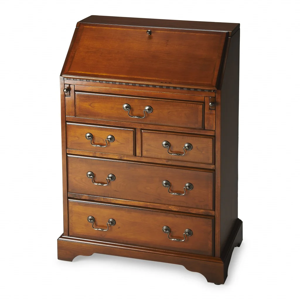 Deep Cherry Secretary By Homeroots - Image 5