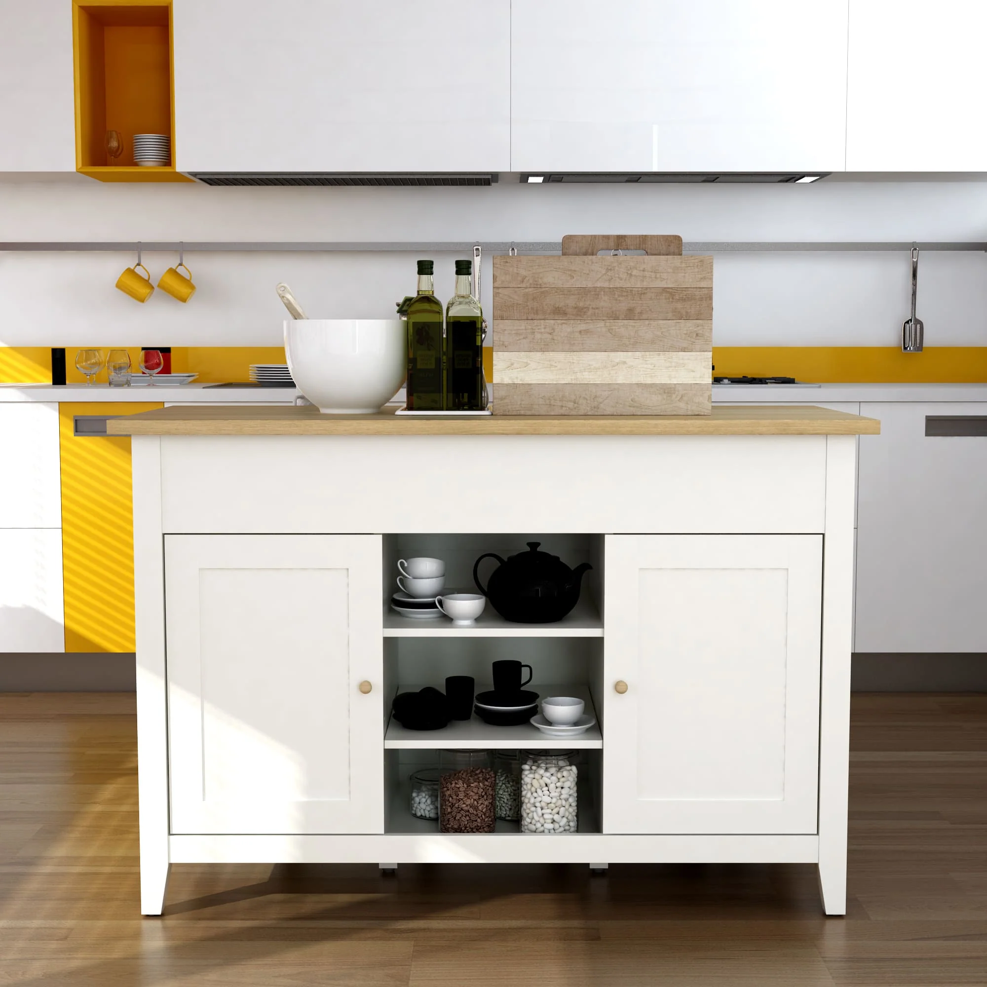 Delphi 53" Kitchen Island Cabinet By Anderson Teak