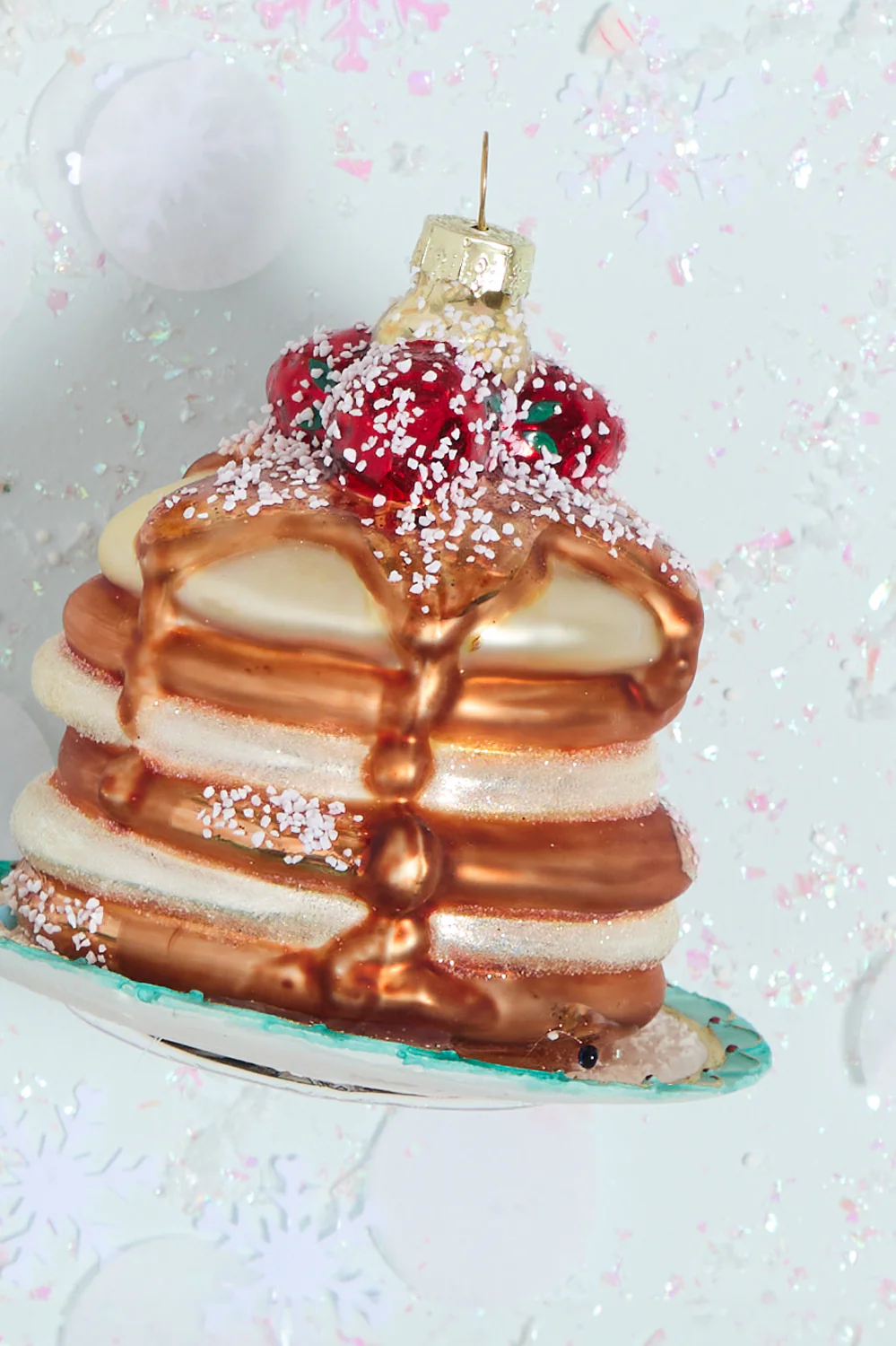 Dessert First Pancake Ornament Set of 4 By Accent Decor