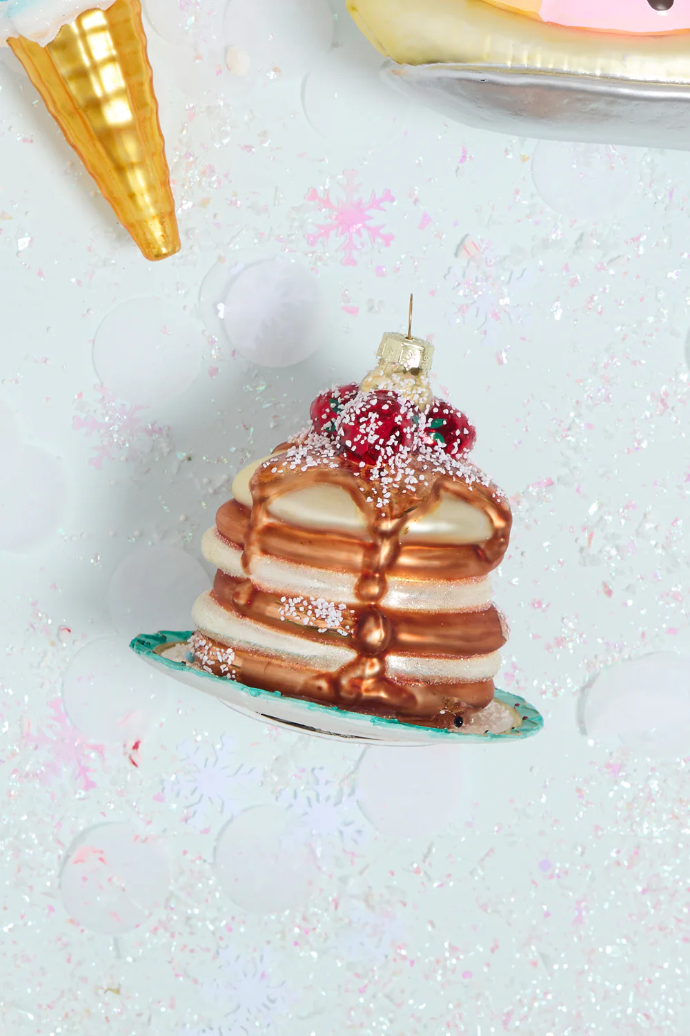 Dessert First Pancake Ornament Set of 4 By Accent Decor - Image 3
