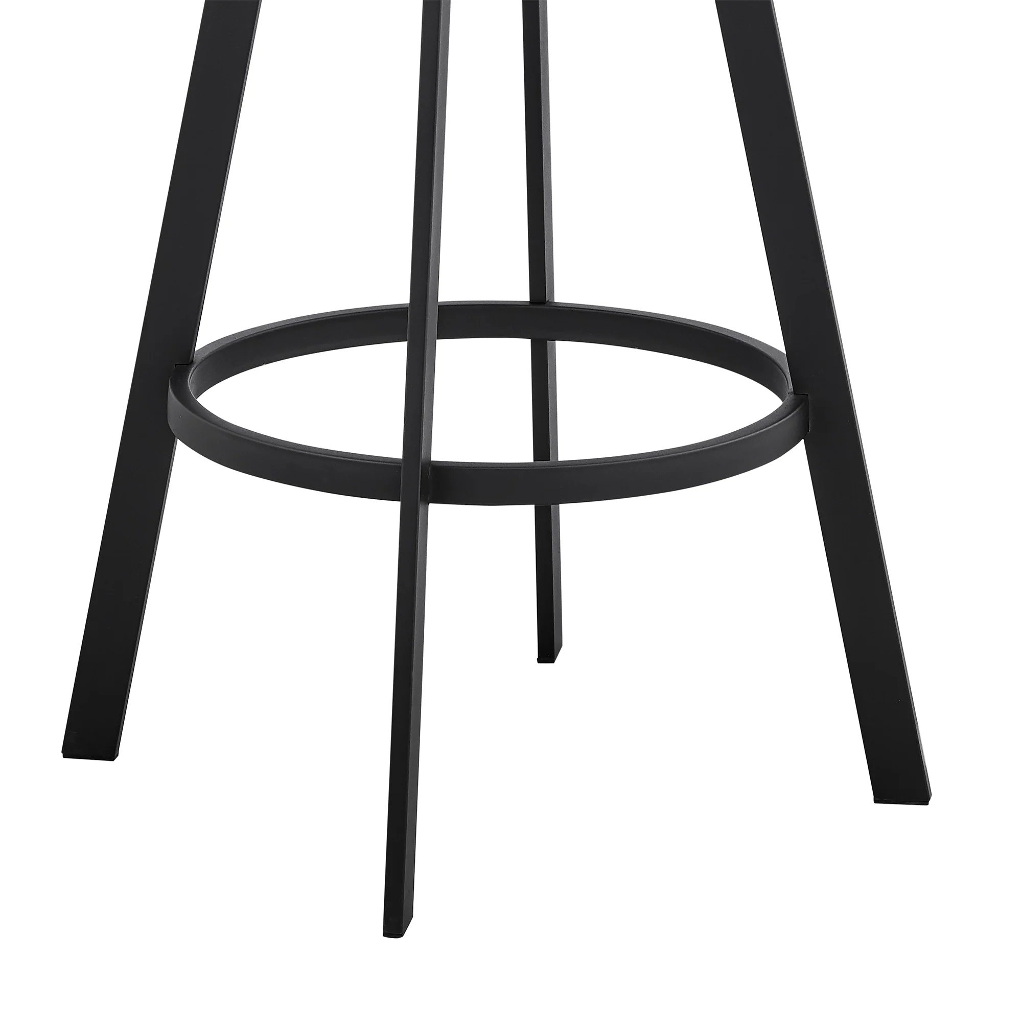 Dione 26" Counter Height Swivel Black Faux Leather and Metal Bar Stool By Armen Living - Image 8