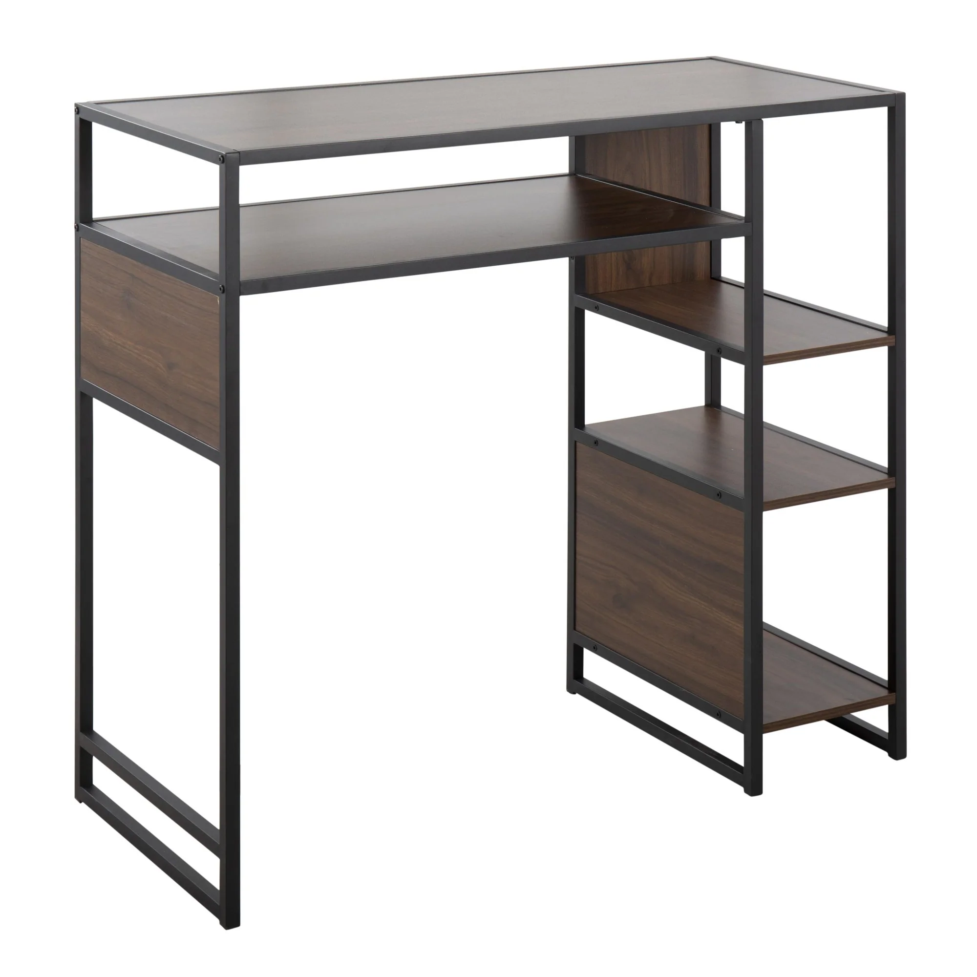 Display Bar Height Table With Storage Brown By LumiSource