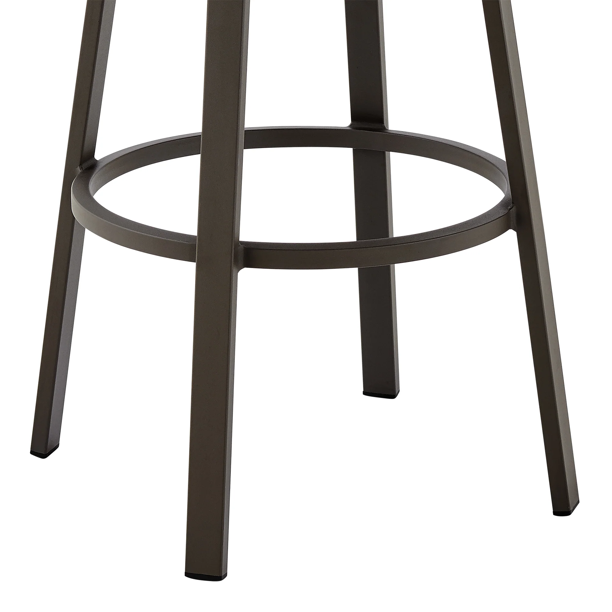 Don 30" Outdoor Patio Bar Stool in Black Aluminum with Grey Cushions By Armen Living - Image 18