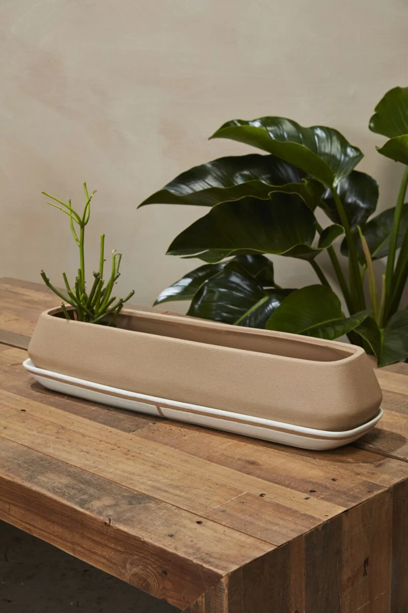 Dublin Planter with Saucer 24.5"x 6"x 5" By Accent Decor