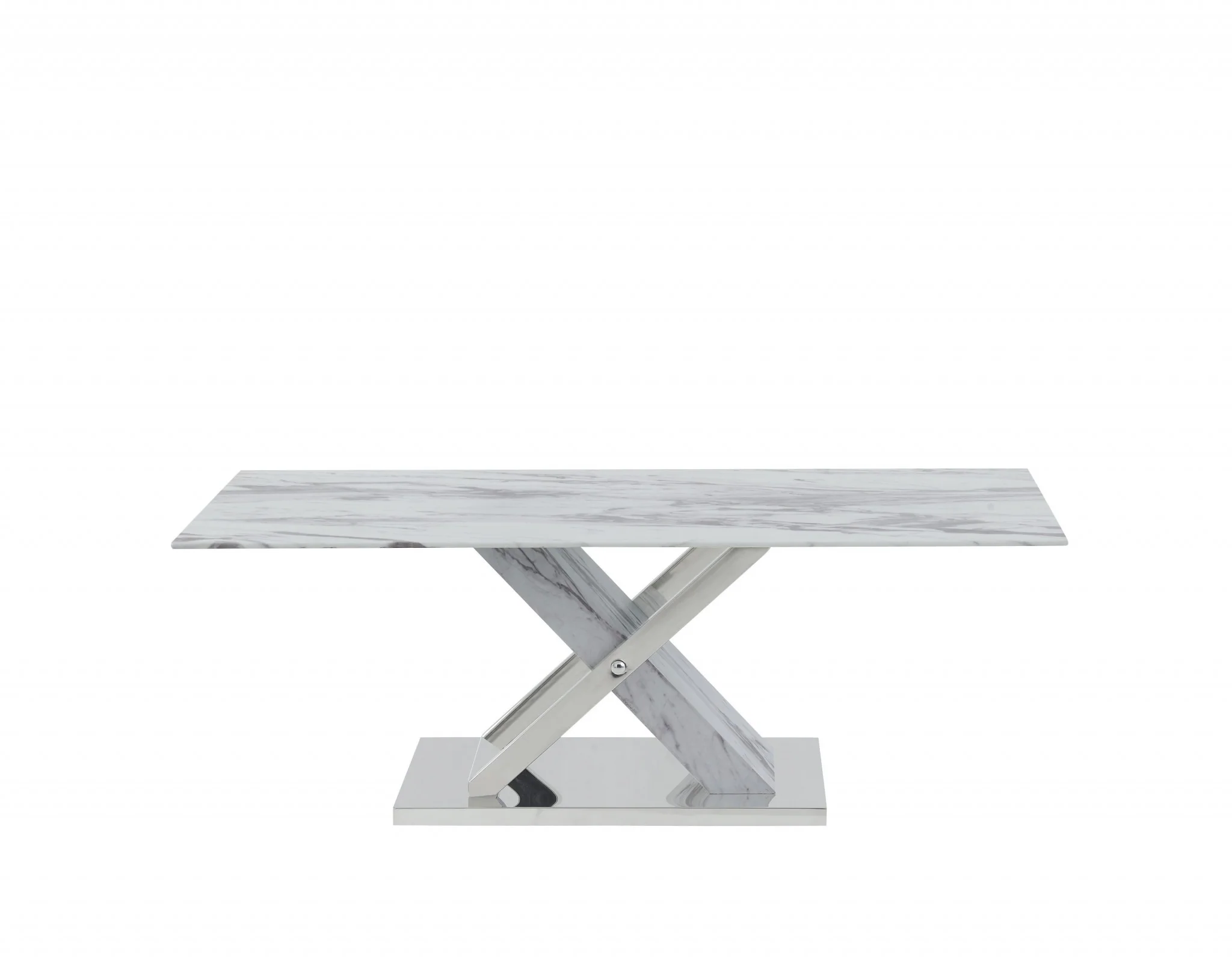 Elegant Marble Glass top Coffee Table By Homeroots