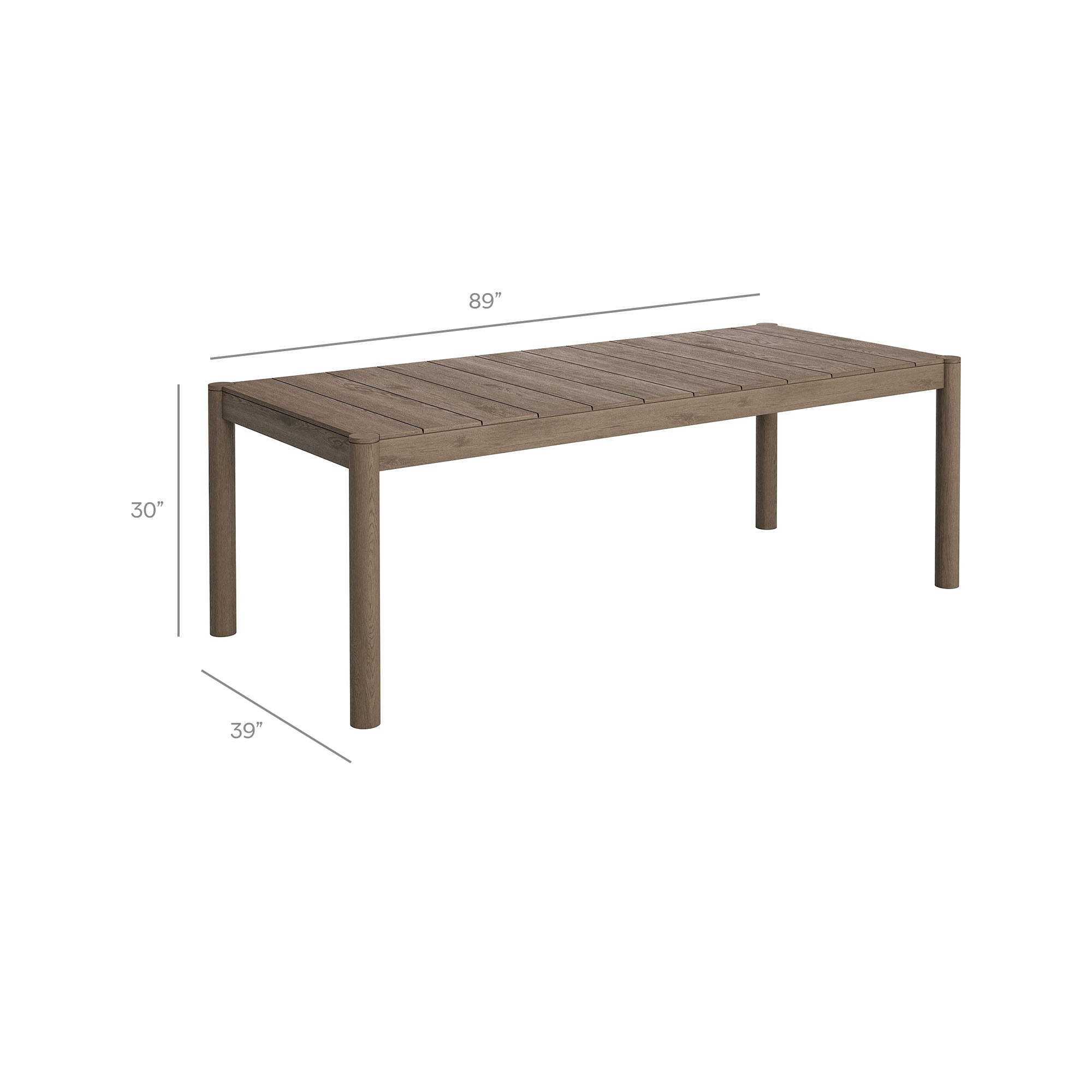 Eleni 89-Inch Outdoor Patio Teak Wood Dining Table by Modway - Image 18