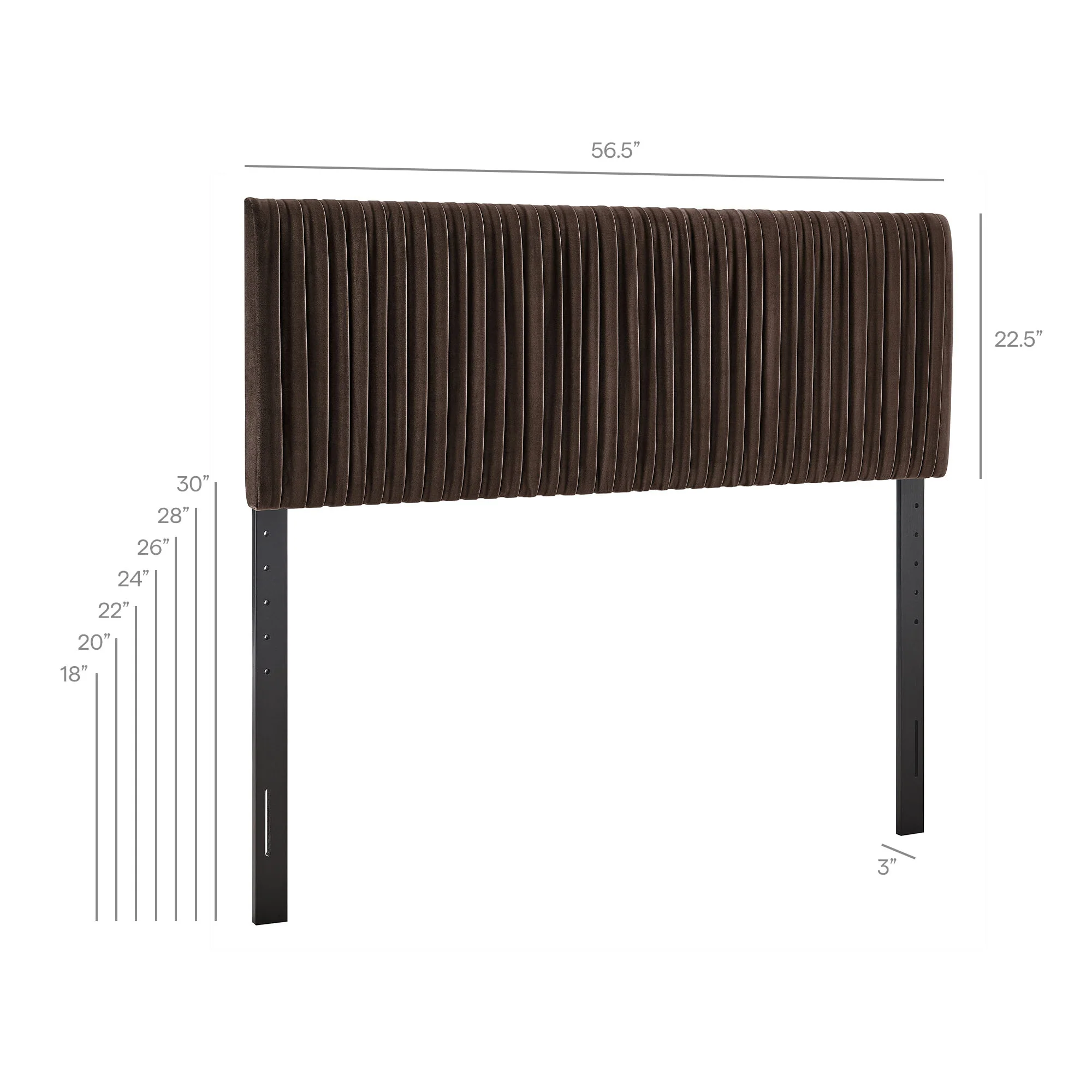 Eloise Stain-Resistant Performance Velvet Full Headboard by Modway - Image 8