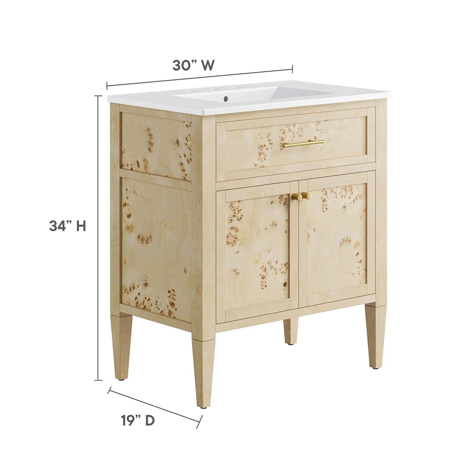 Elysian 30" Wood Bathroom Vanity By Modway - EEI-6443 - Image 6
