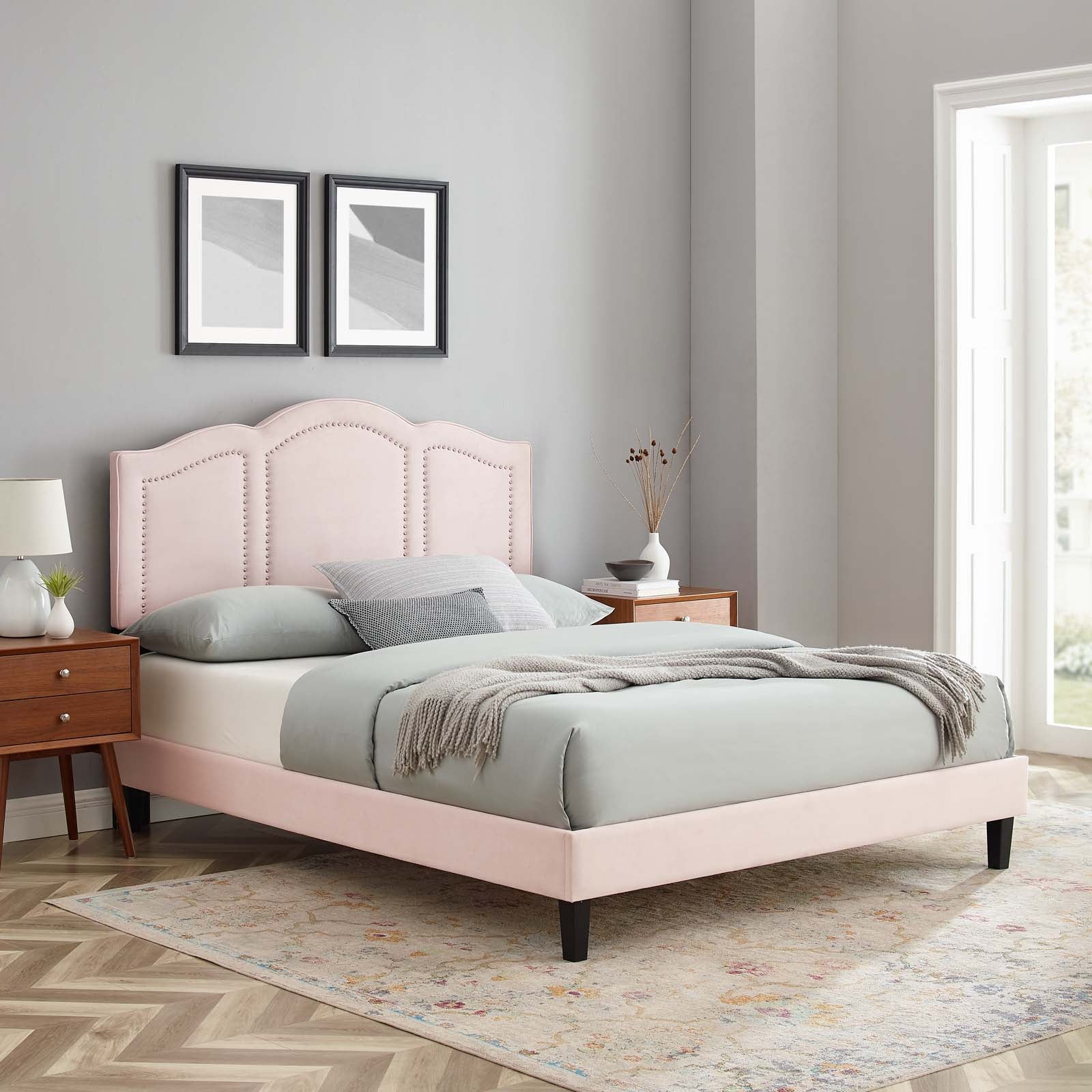 Emerson Performance Velvet King Platform Bed By Modway - MOD-6861 - Image 70