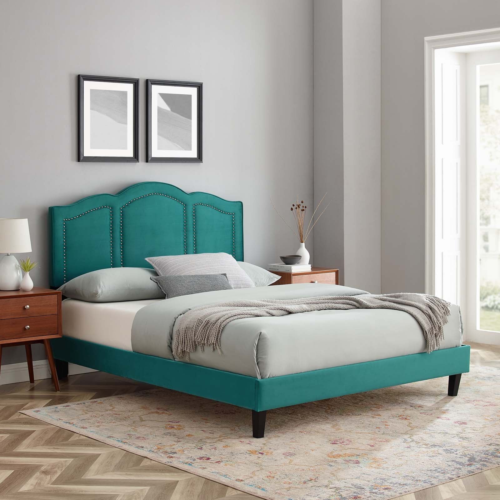 Emerson Performance Velvet King Platform Bed By Modway - MOD-6861 - Image 83