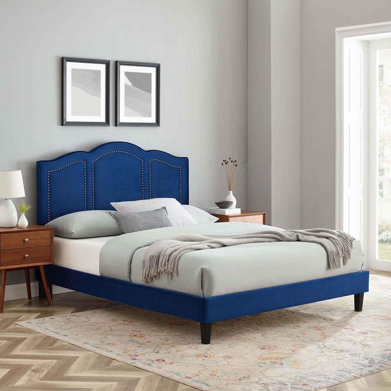 Emerson Performance Velvet Queen Platform Bed By Modway - MOD-6579 - Image 58