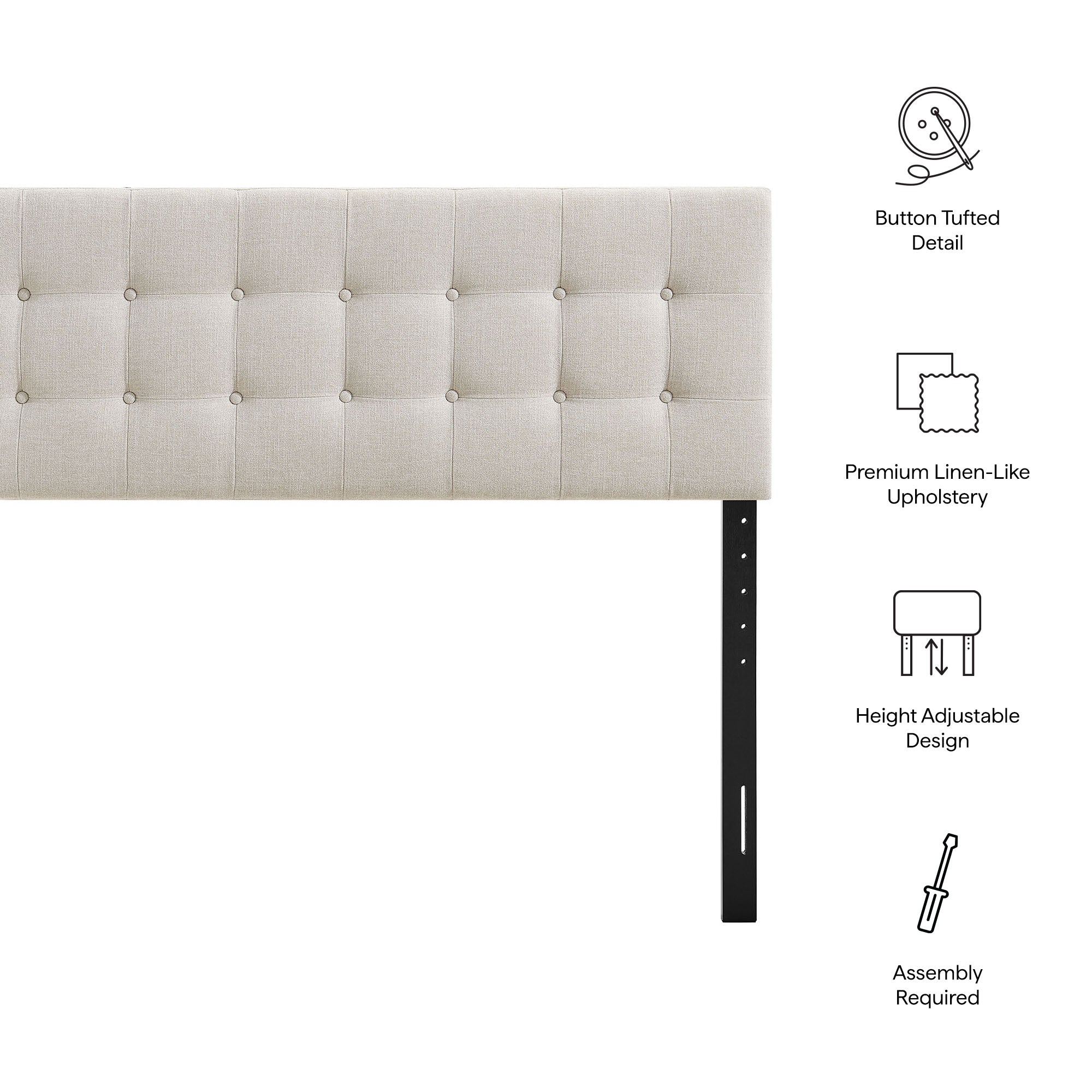 Emily Fabric Upholstered Full Size Headboard by Modway - Image 31