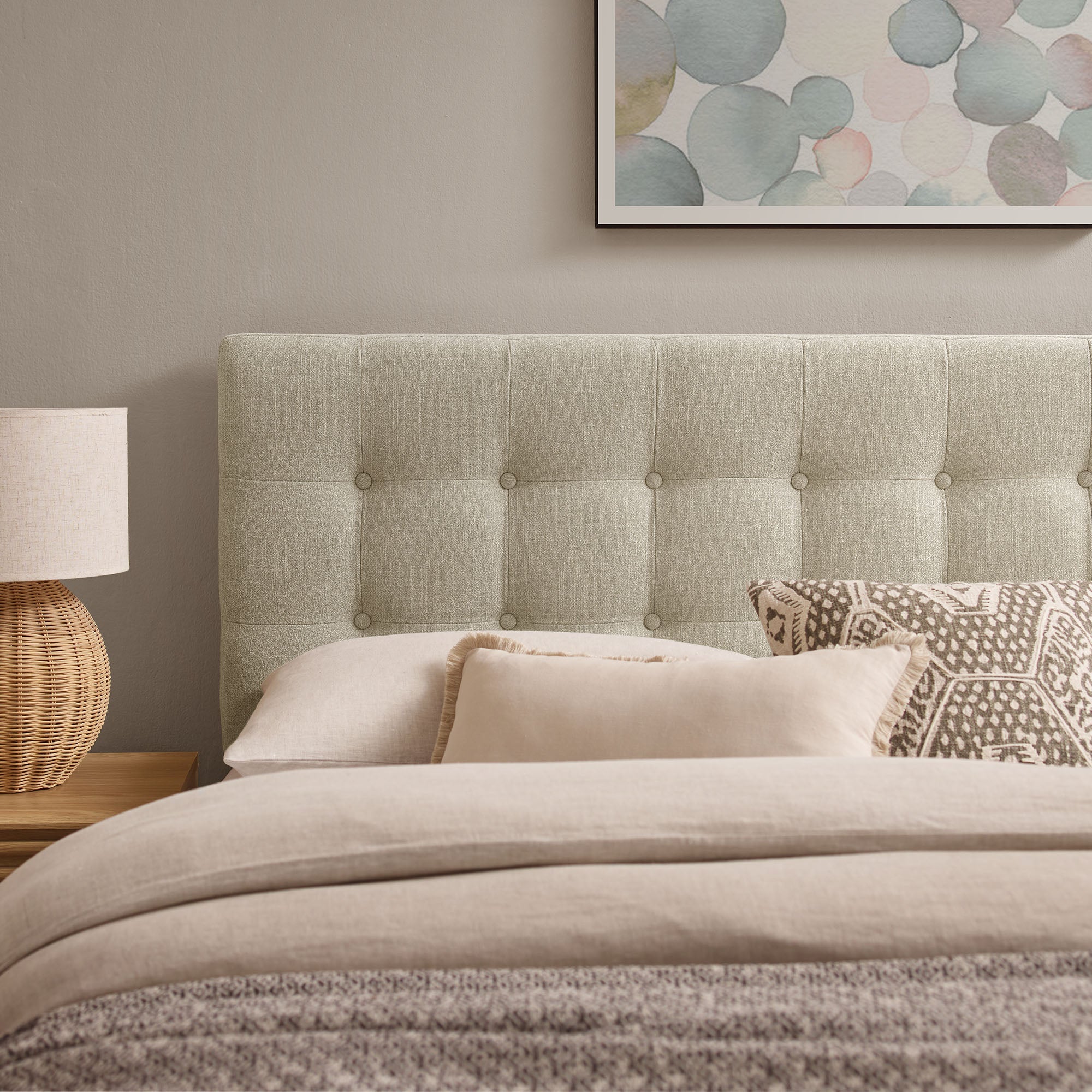 Emily Fabric Upholstered King Size Headboard by Modway - Image 29