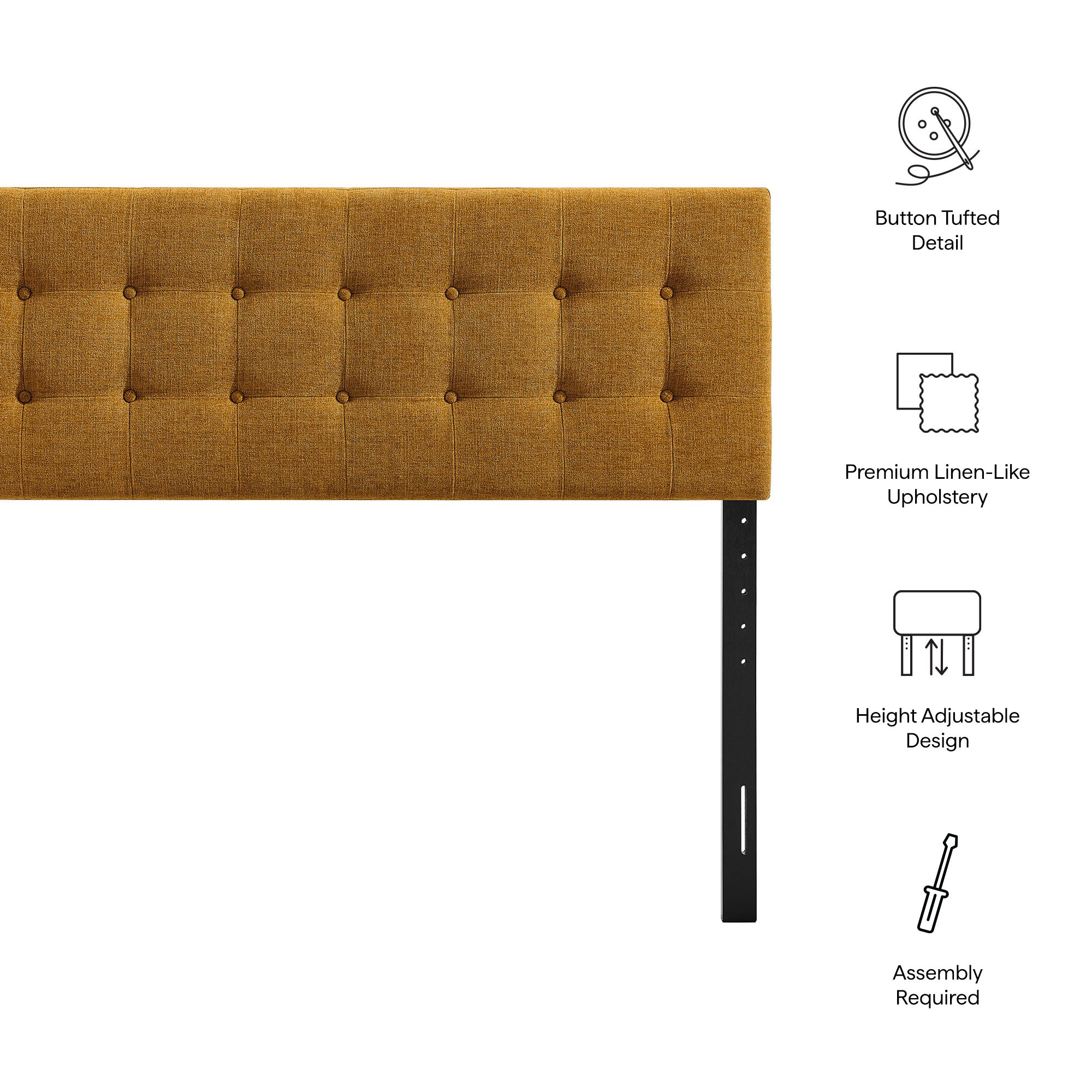 Emily Fabric Upholstered King Size Headboard by Modway - Image 7
