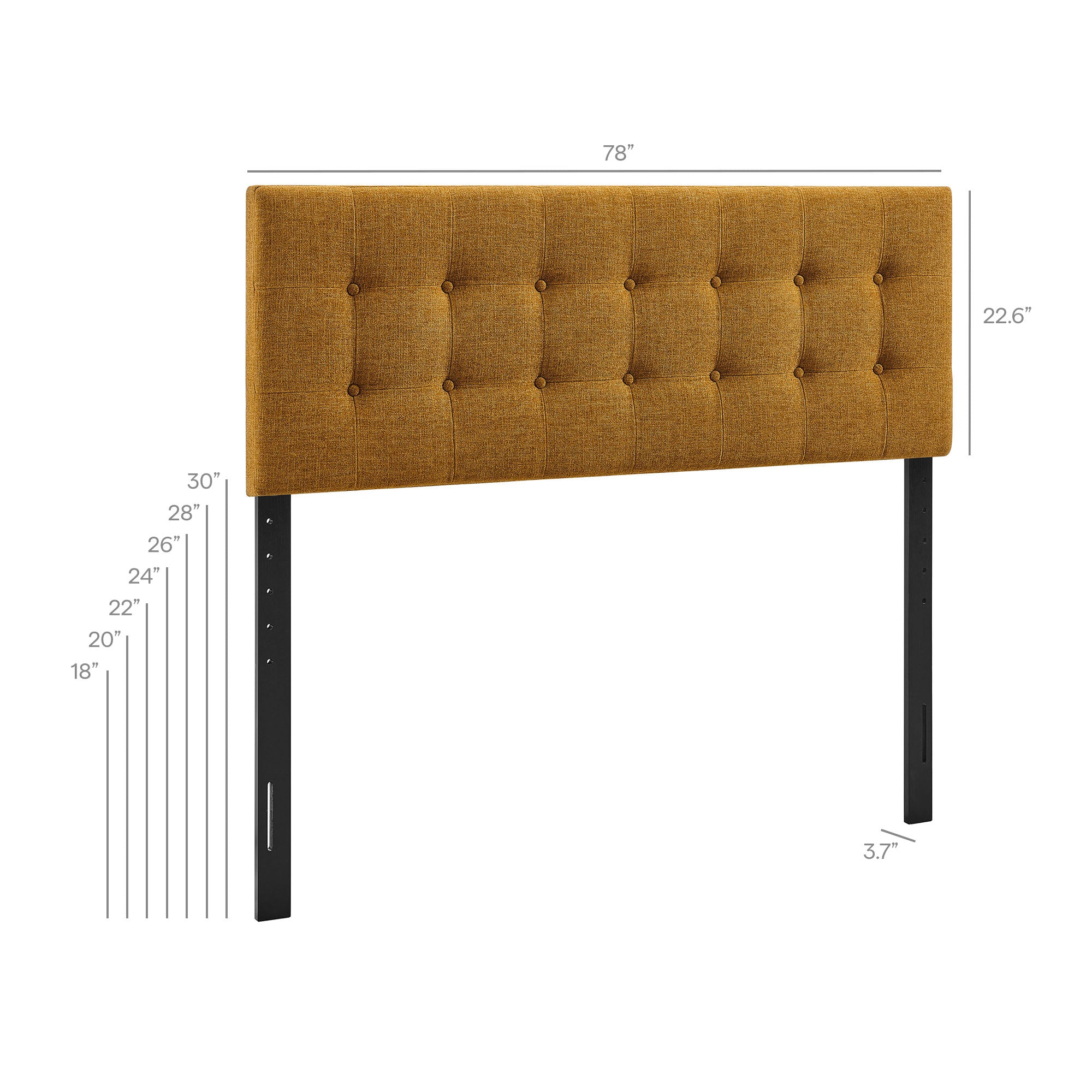 Emily Fabric Upholstered King Size Headboard by Modway - Image 8