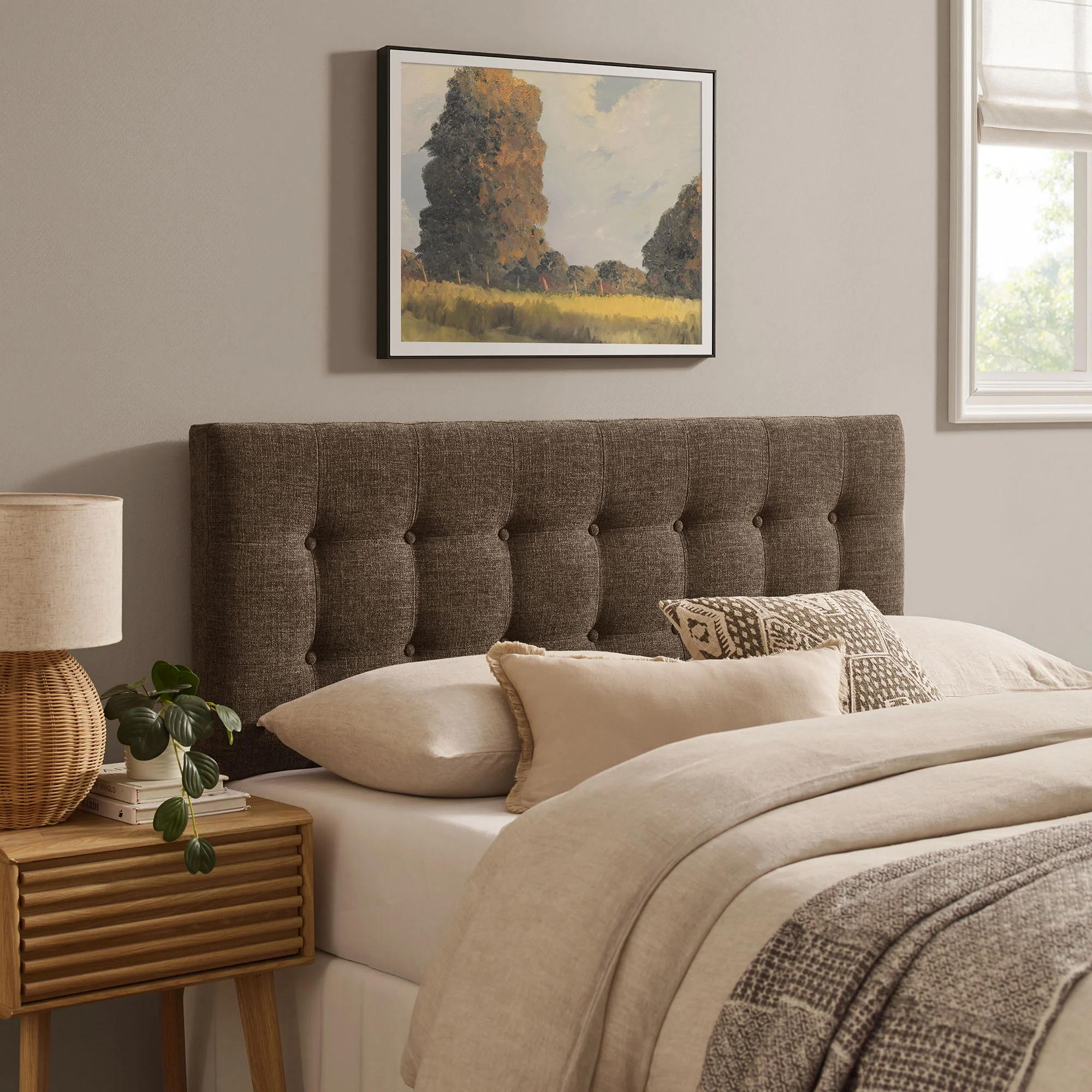 Emily Fabric Upholstered Queen Size Headboard by Modway - Image 38