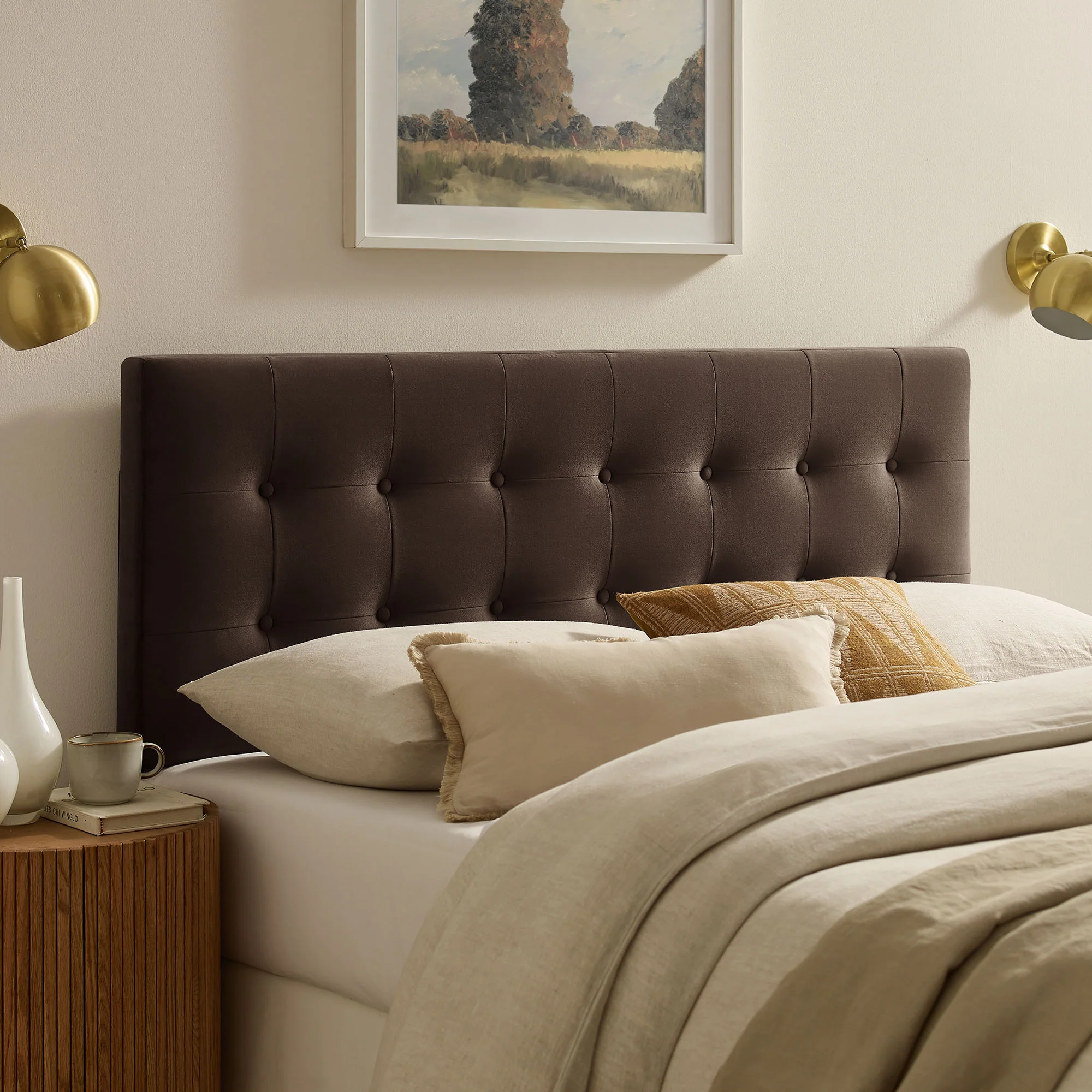 Emily Stain-Resistant Performance Velvet Full Size Headboard by Modway - Image 22