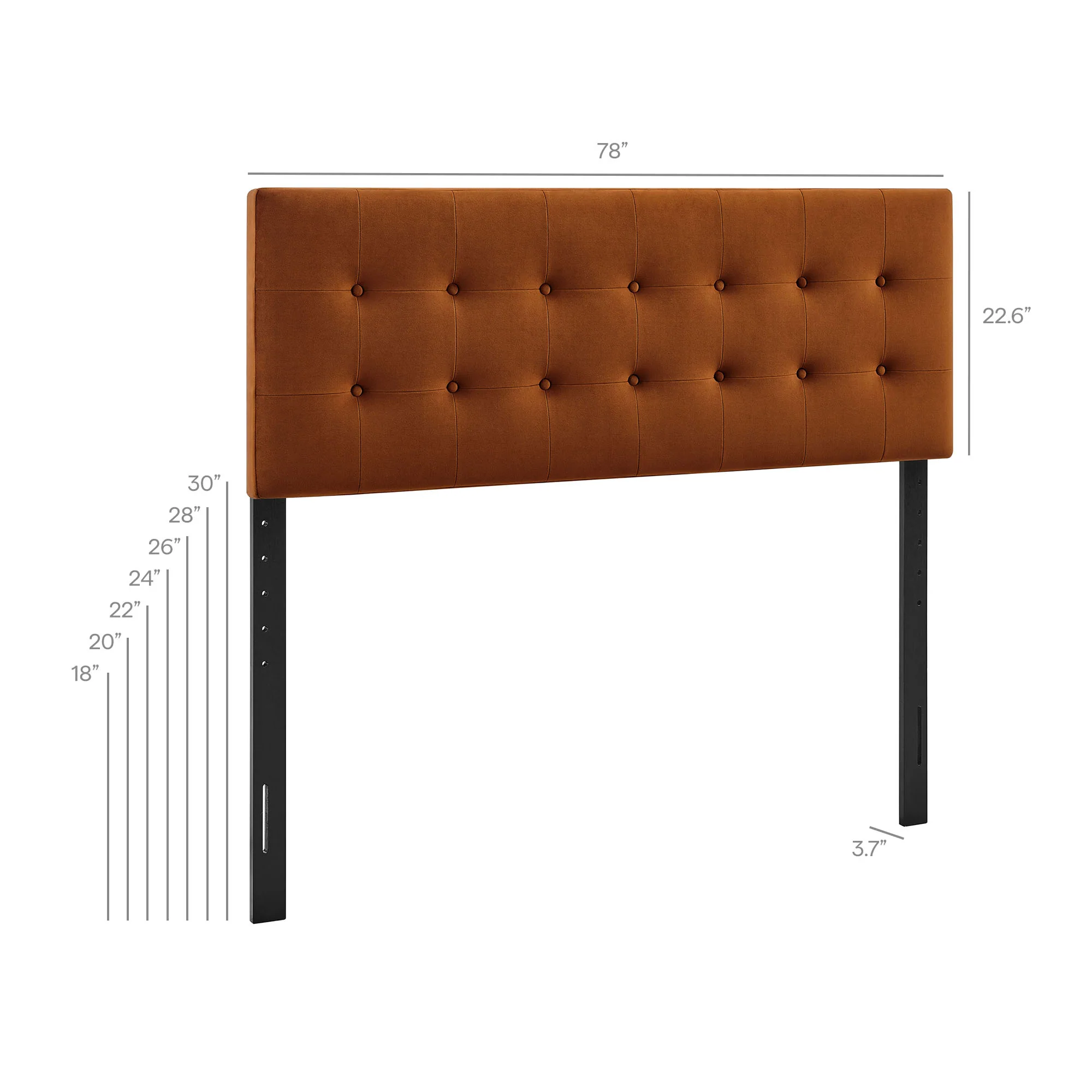 Emily Stain-Resistant Performance Velvet King Size Headboard by Modway - Image 48
