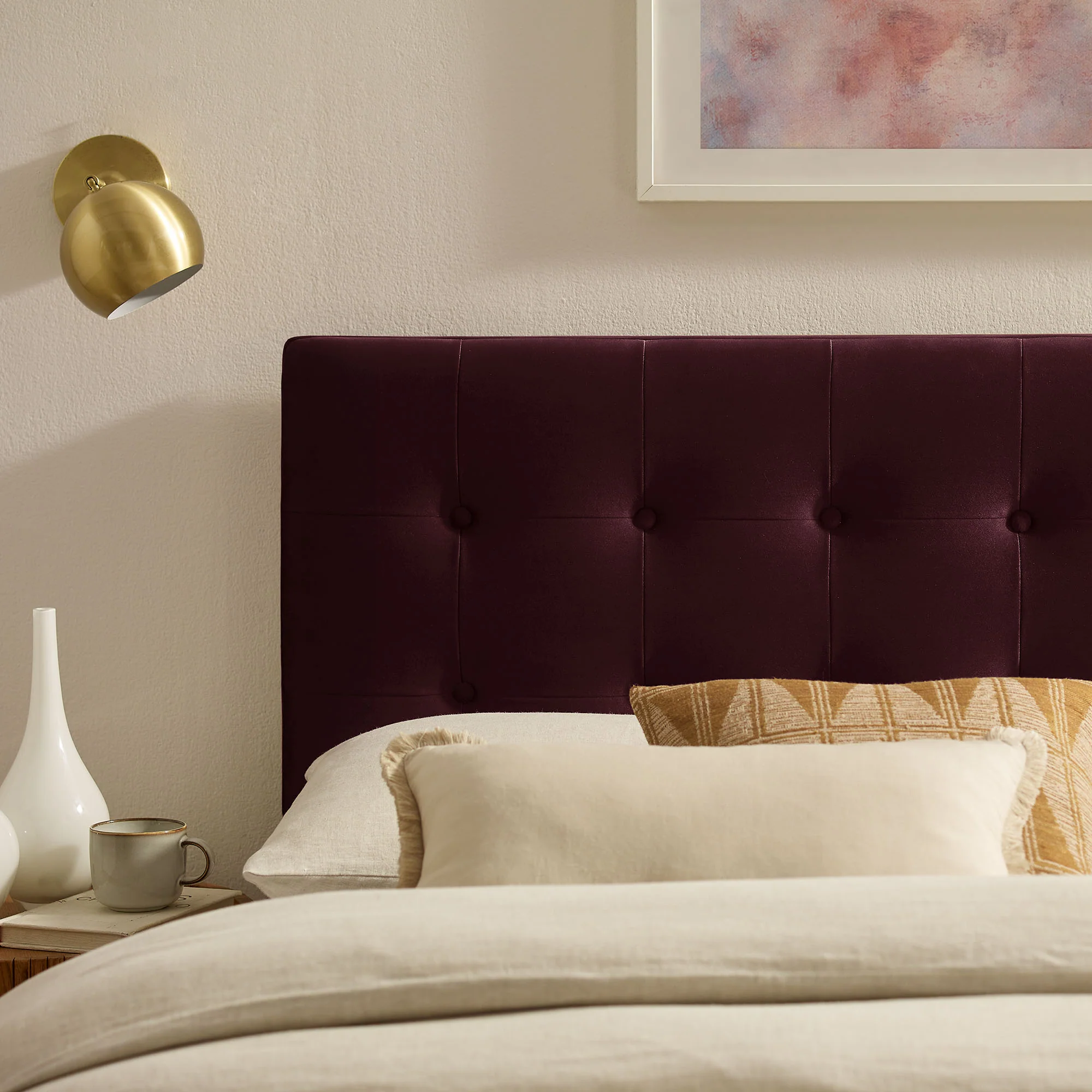 Emily Stain-Resistant Performance Velvet Queen Size Headboard by Modway - Image 37