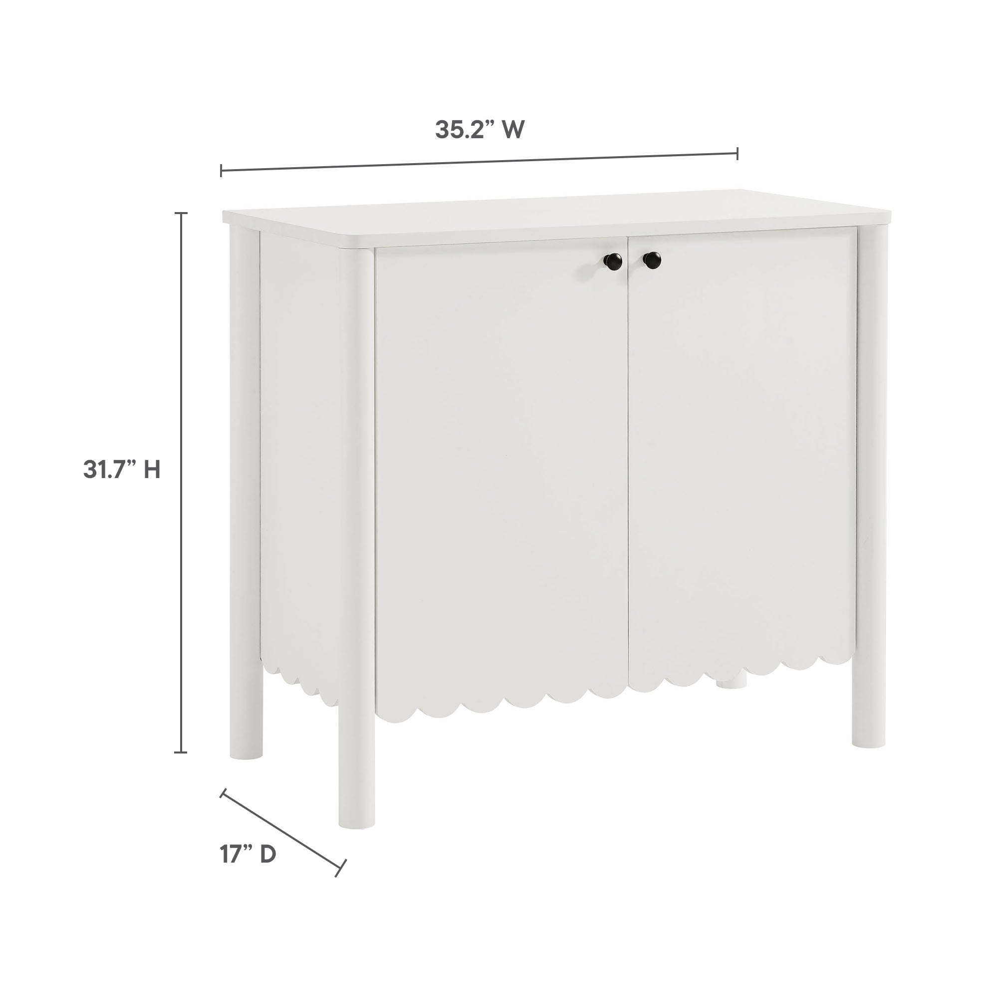 Emmeline 35" 2-Door Scalloped Sideboard Cabinet by Modway - Image 27