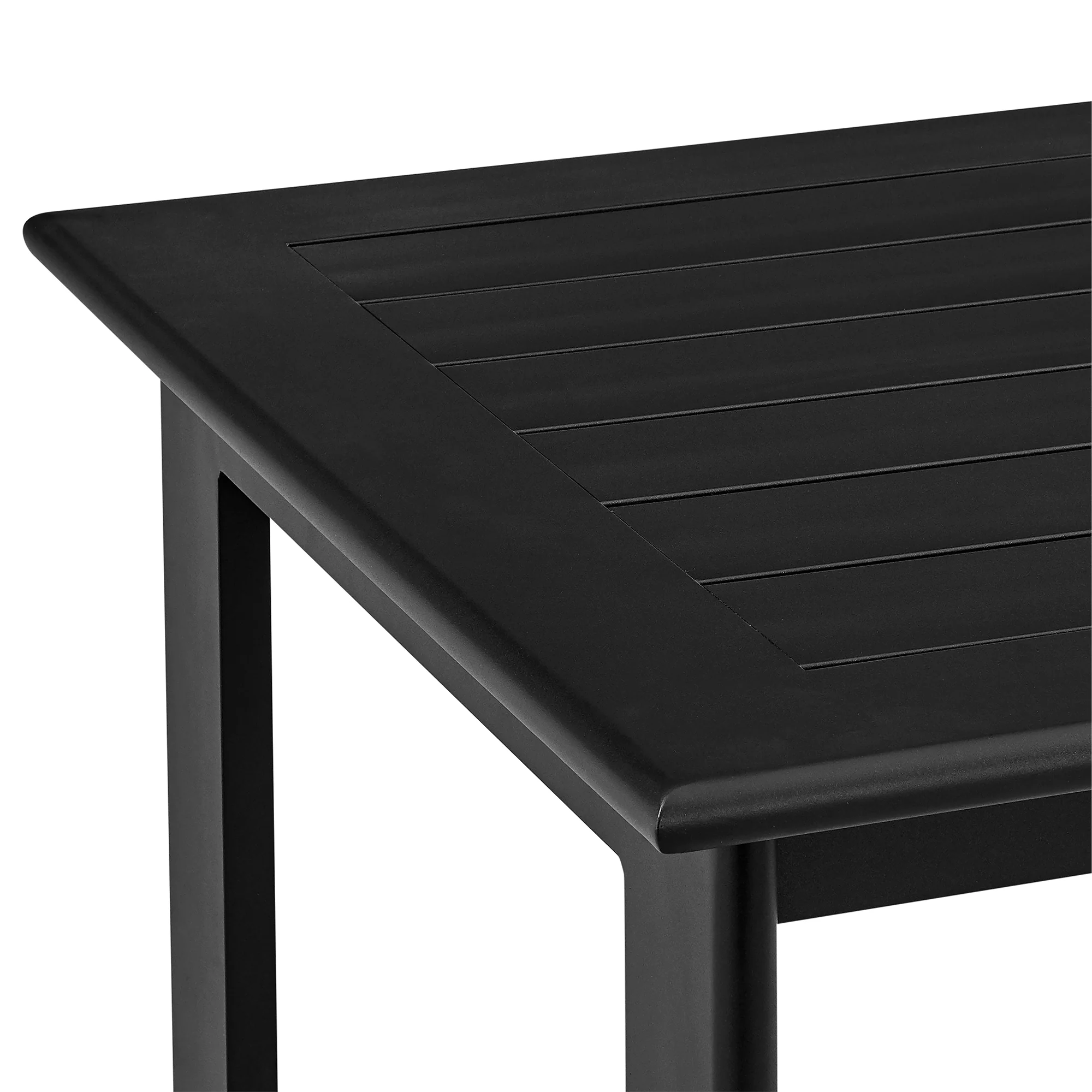 Encinitas Outdoor Patio 5-Piece Bar Table Set in Aluminum with Grey Cushions By Armen Living - Image 10
