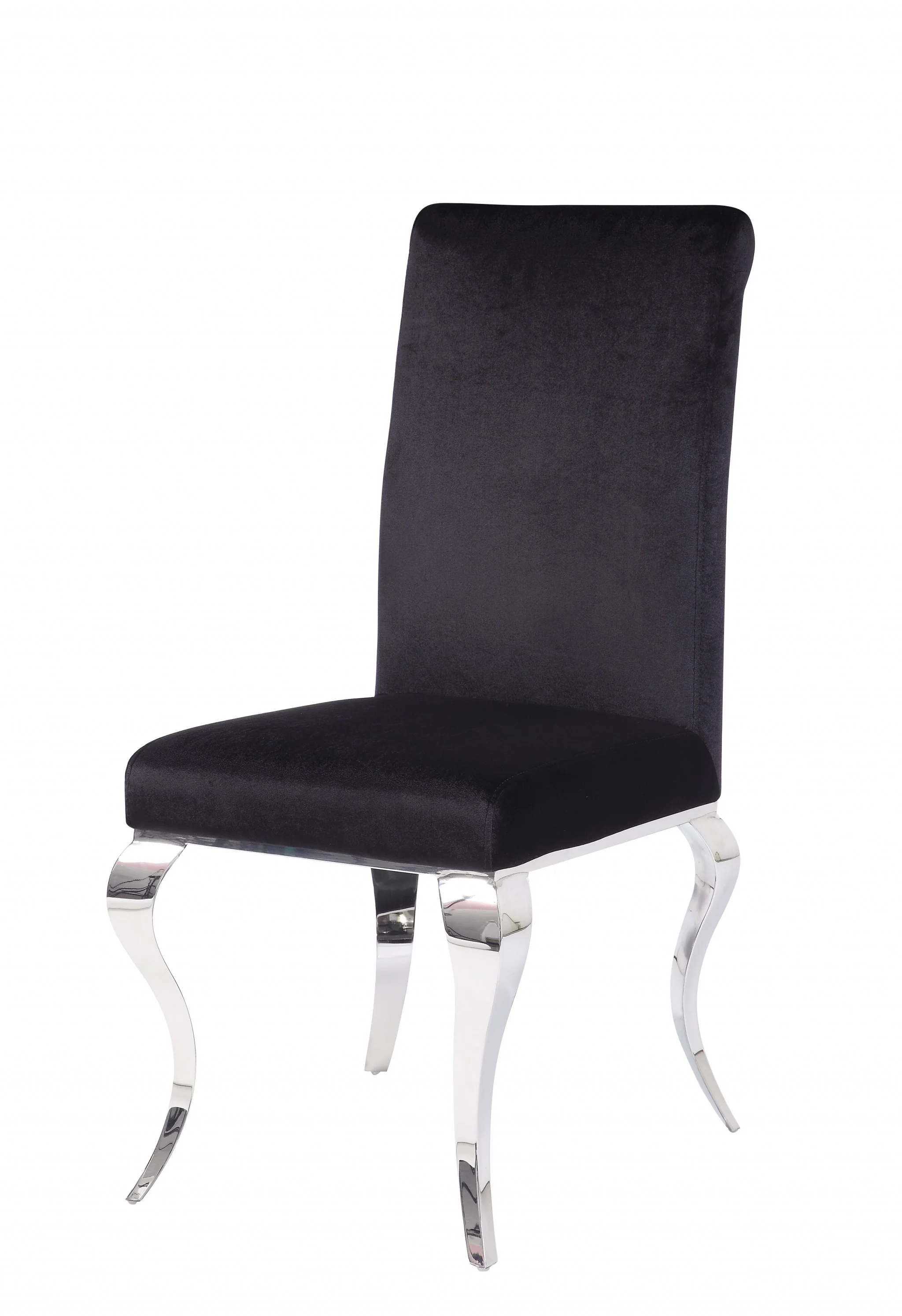 Fabric Stainless Steel Upholstered Seat Side Chair Set By Homeroots - 347318
