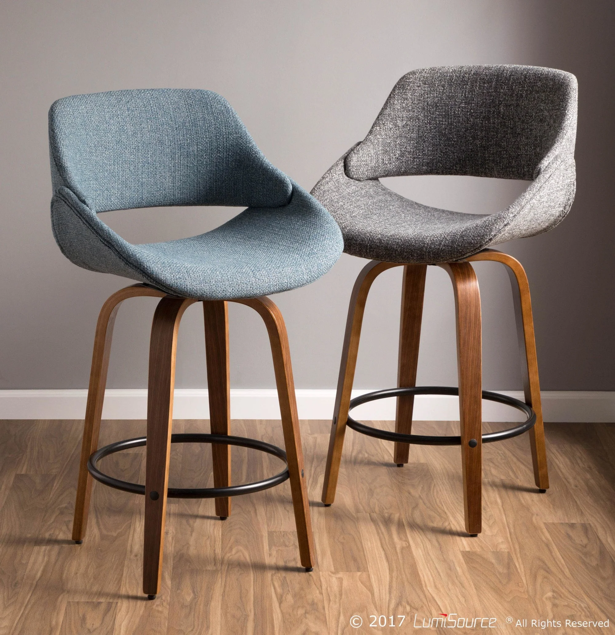 Fabrico Counter Stool - Set of 2 Blue By LumiSource - B26-FBCO2X WLBU2 - Image 16