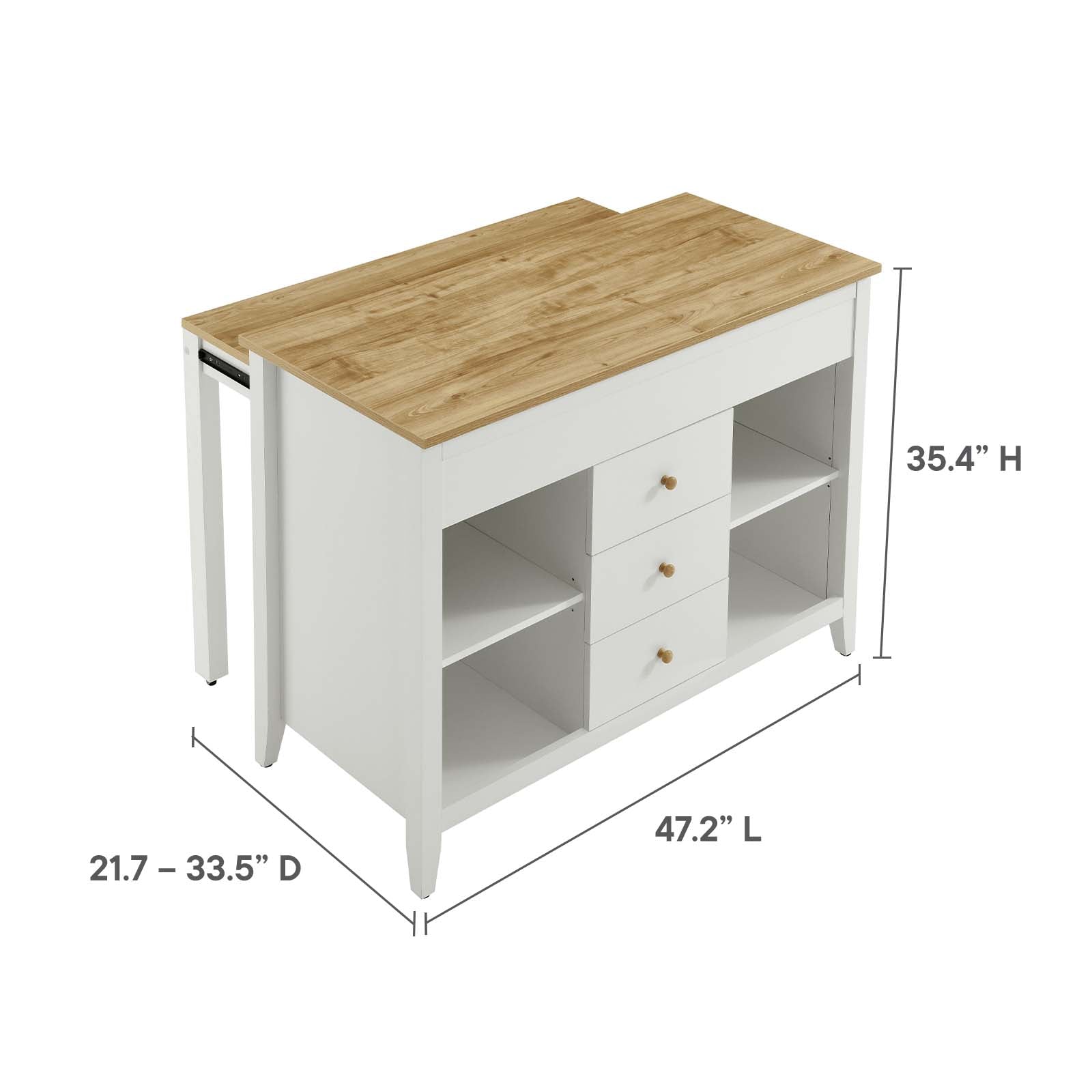 Farmstead Kitchen Island By Modway - EEI-6728 - Image 3