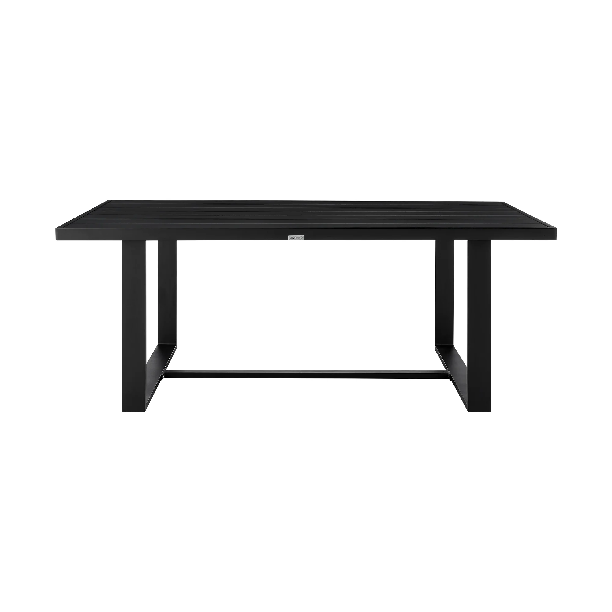 Felicia Outdoor Patio Dining Table in Aluminum By Armen Living - Image 2