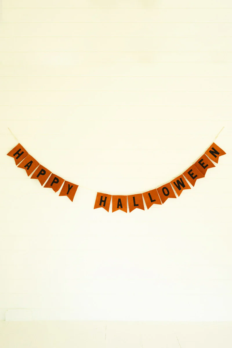 Felt Happy Halloween Garland (Min 4) By Kalalou
