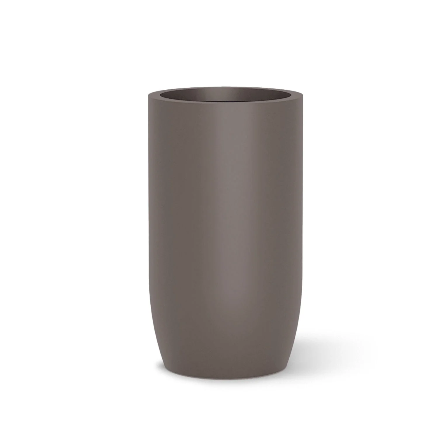 Fiberglass: Barrel 32.6"H Planter, Gunmetal Metallic Satin By Gold Leaf - Image 2