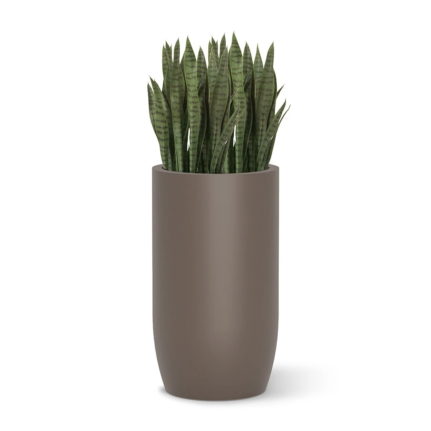 Fiberglass: Barrel 32.6"H Planter, Gunmetal Metallic Satin By Gold Leaf - Image 3