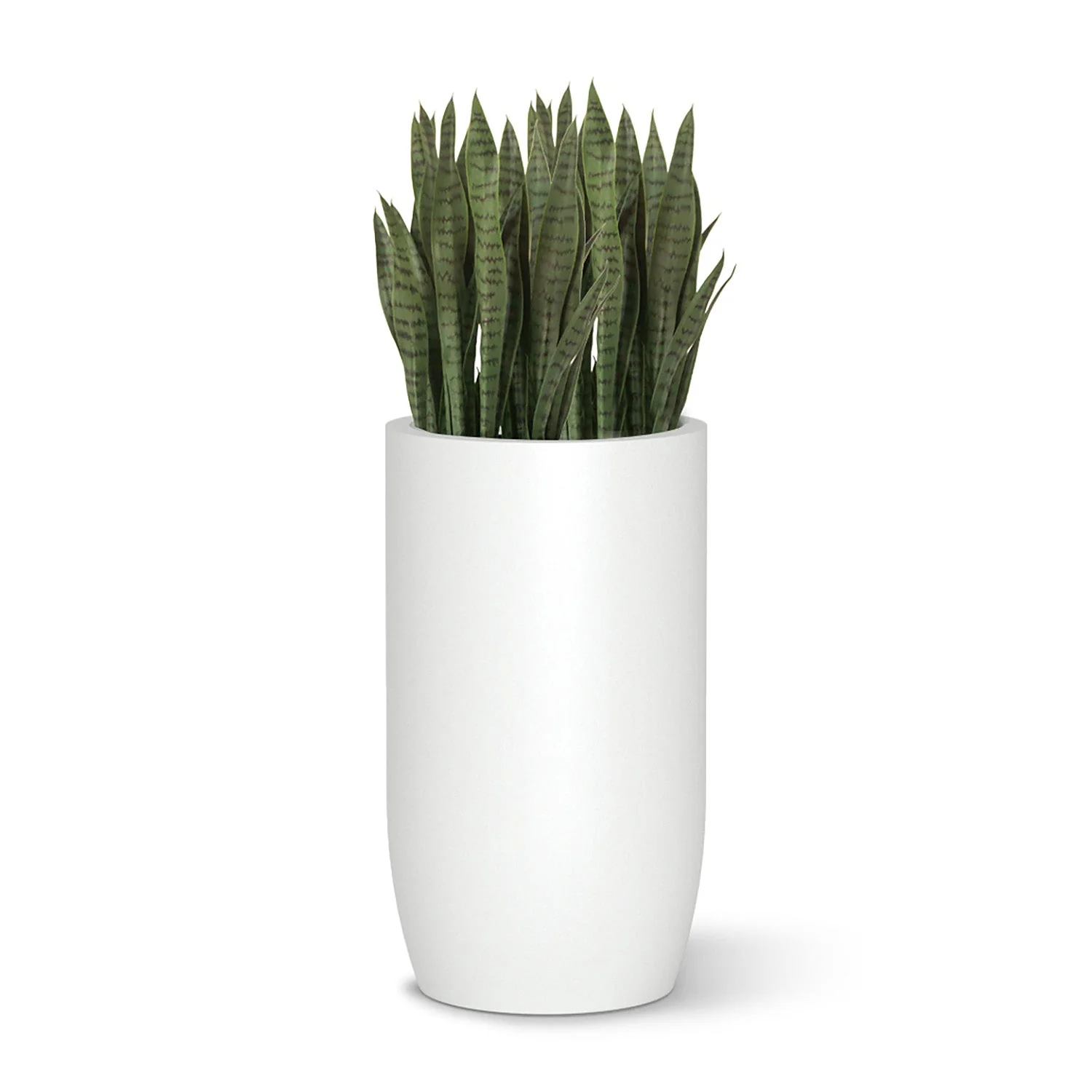 Fiberglass: Barrel 32.6"H Planter, White By Gold Leaf - Image 4