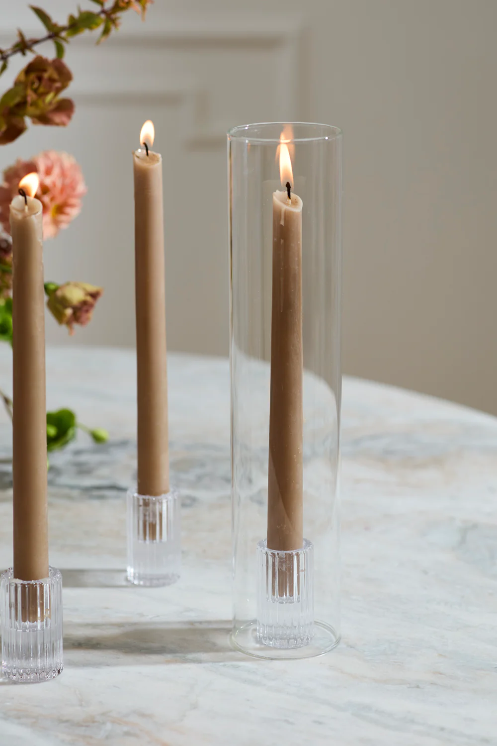 Fluted Glass Candleholders Set of 4 By Accent Decor - Image 5