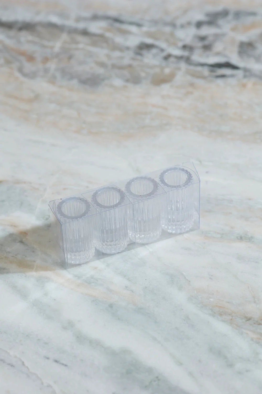 Fluted Glass Candleholders Set of 4 By Accent Decor - Image 6