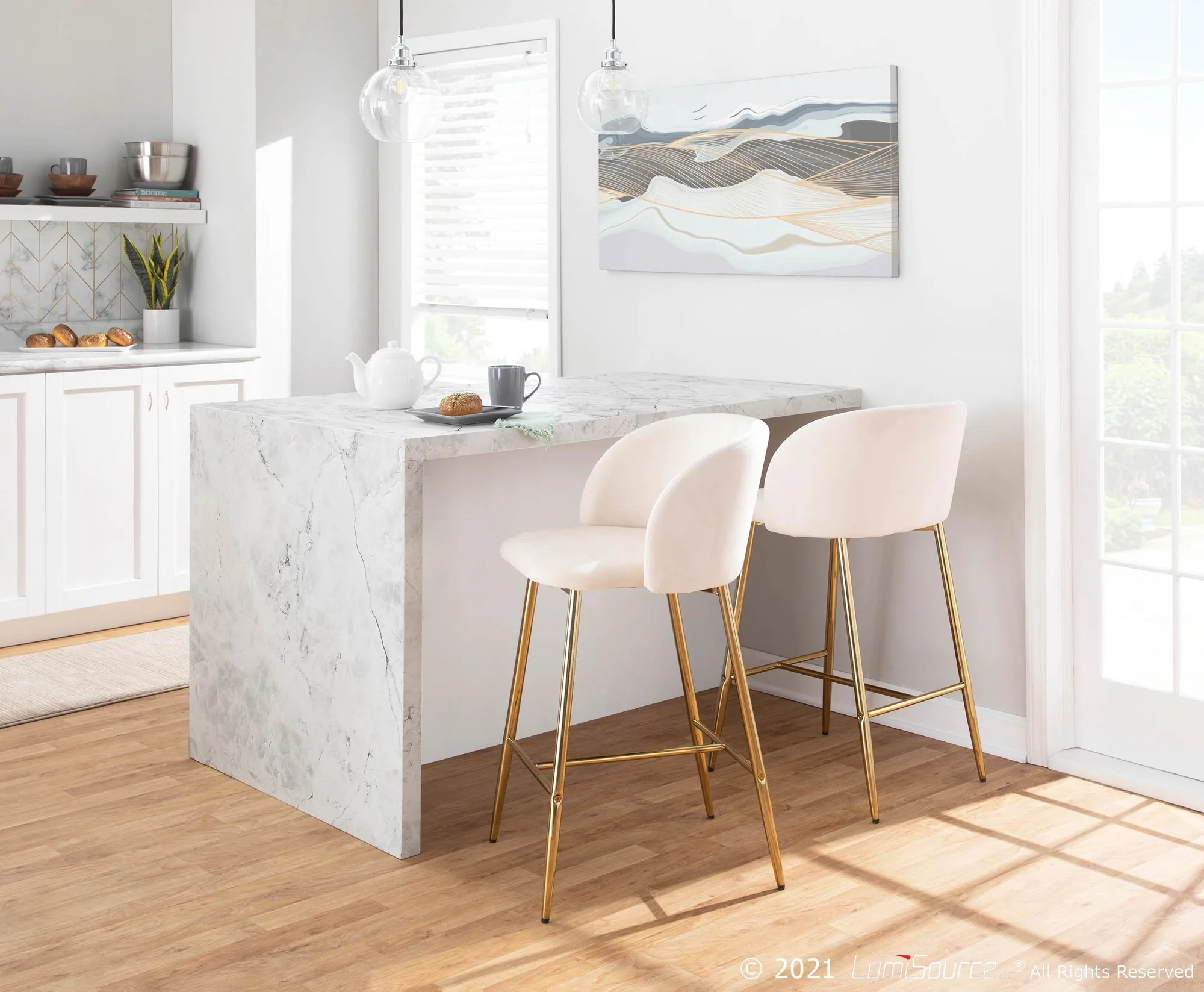 Fran Counter Stool - Set of 2 By LumiSource - B26-FRAN AUVCR2