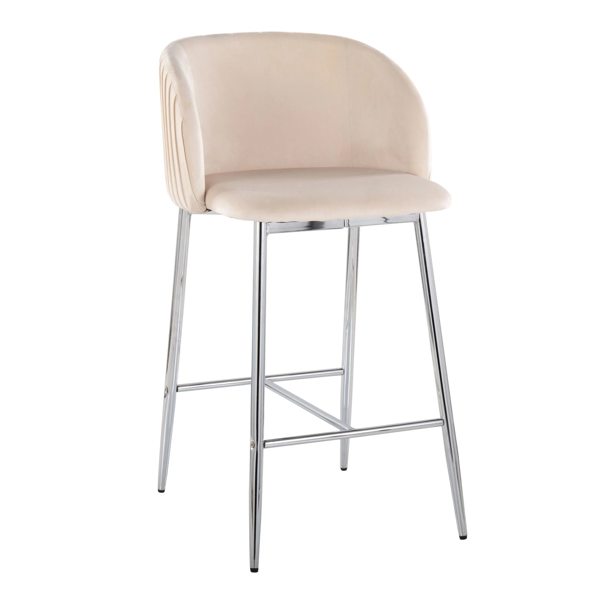 Fran Pleated Fixed-Height Counter Stool - Set of 2 Green By LumiSource - B26-FRANPLTV CHRGN2 - Image 21