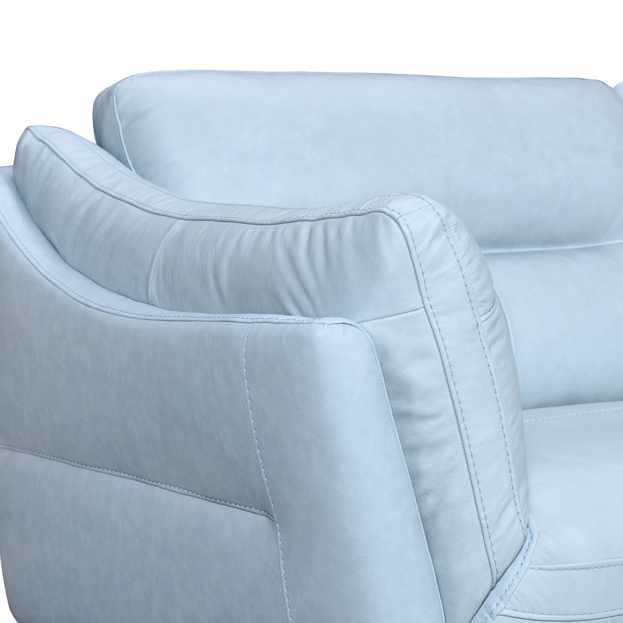 Franz Mint Leather Sofa By Armen Living - Image 15