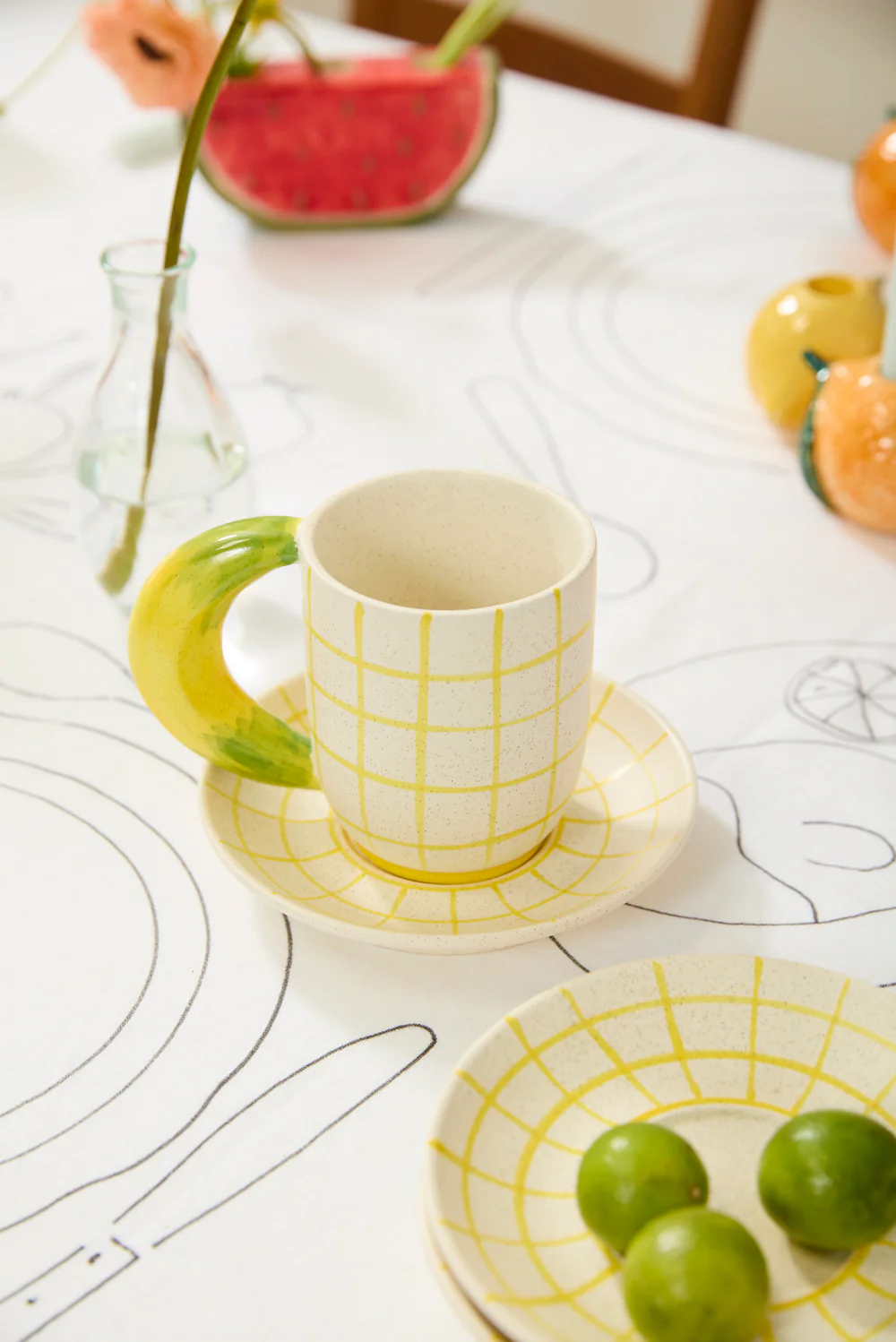 Fresh Fruit Mug with Saucer Set of 4 By Accent Decor - Image 11