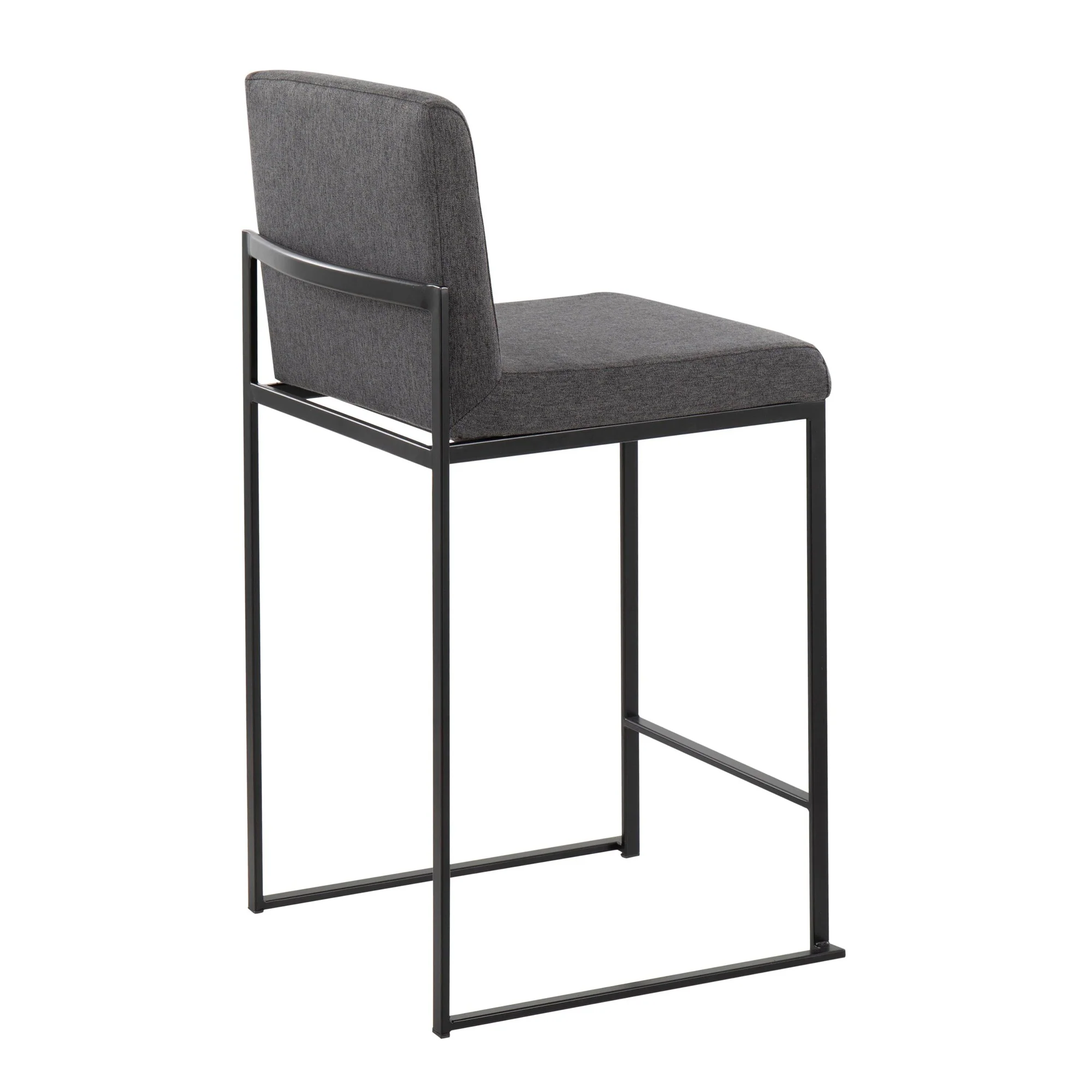 Fuji High Back 26" Fixed-Height Counter Stool - Set of 3 By LumiSource - B26-FUJIHBFB BKBG3 - Image 14