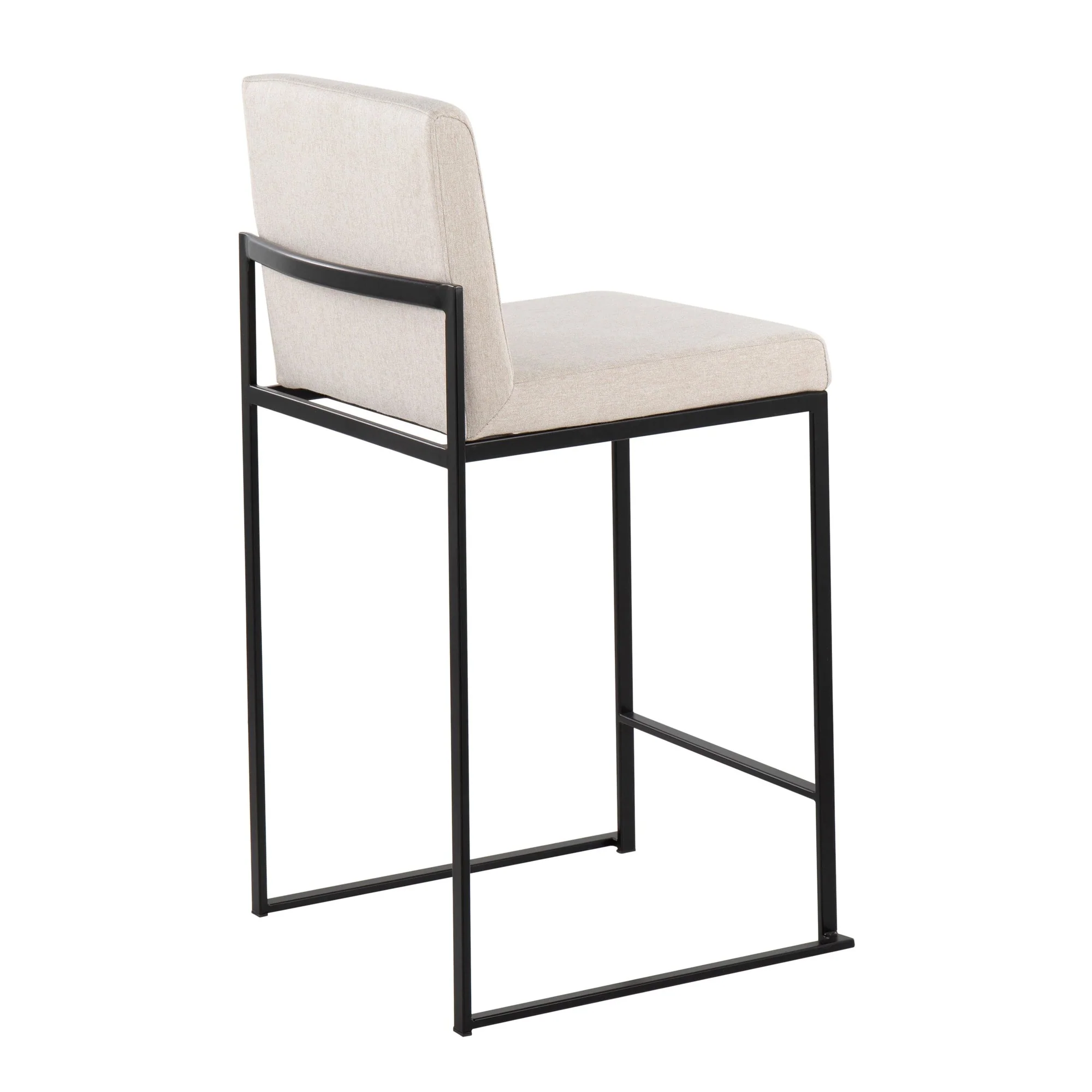 Fuji High Back 26" Fixed-Height Counter Stool - Set of 3 By LumiSource - B26-FUJIHBFB BKBG3 - Image 6