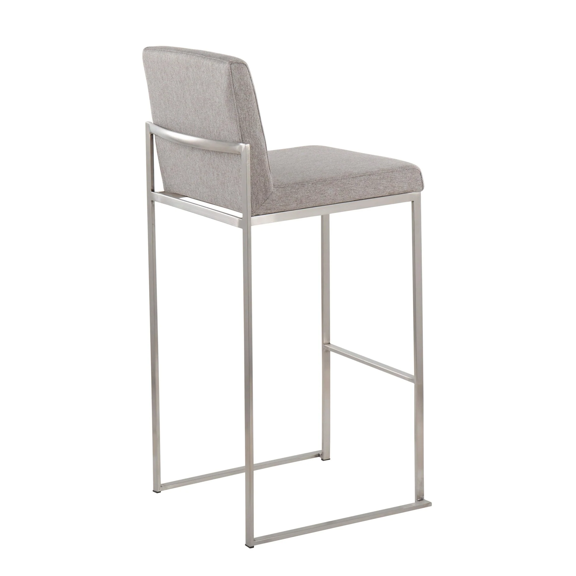 Fuji High Back 30" Fixed-Height Barstool - Set of 3 By LumiSource - B30-FUJIHBFB SSCHAR3 - Image 14