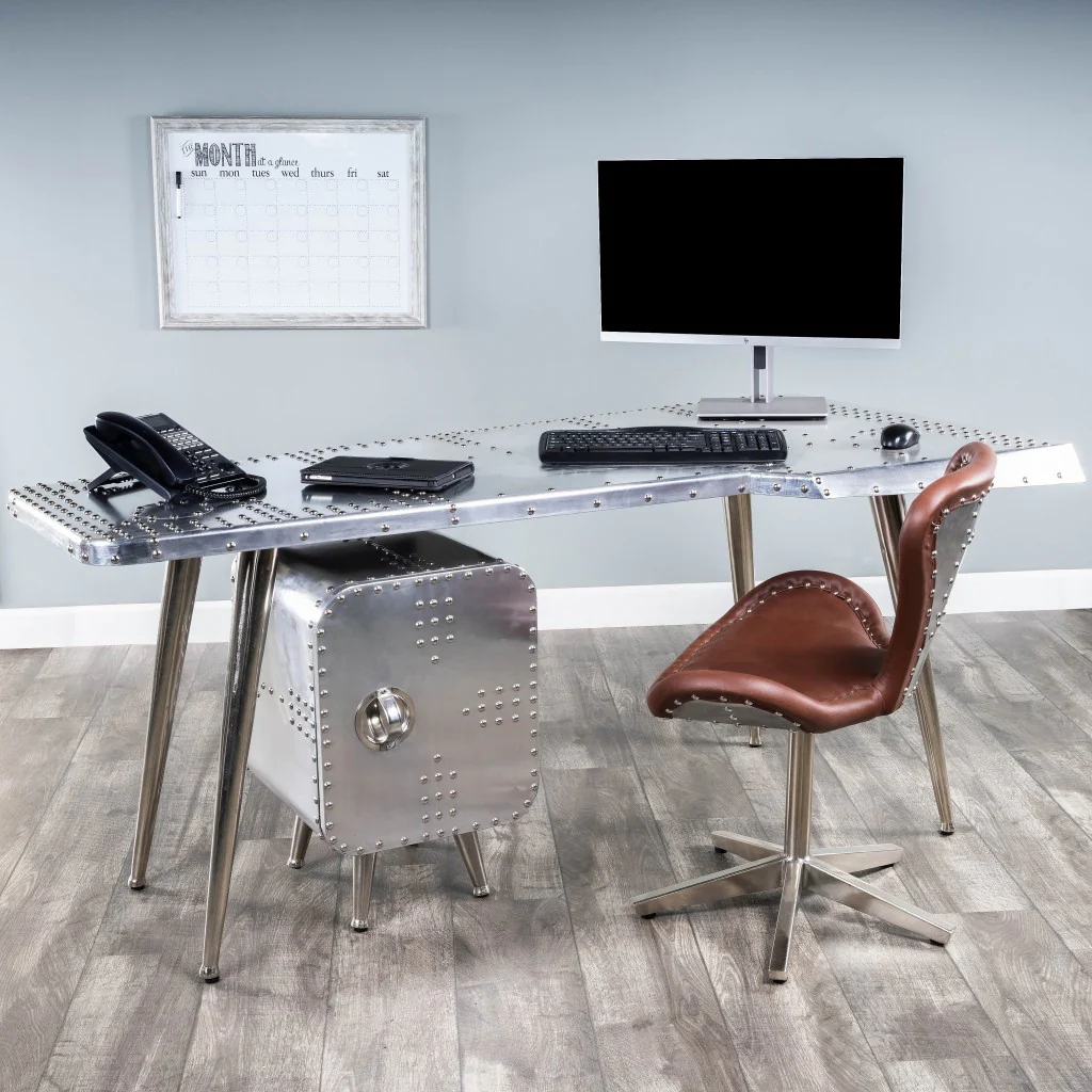 Funky Silver Wing Desk By Homeroots