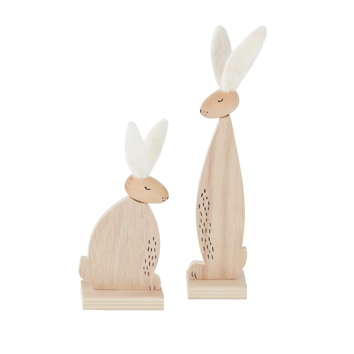 Fuz Bunny Figurine Set of 8 By Accent Decor - Image 4