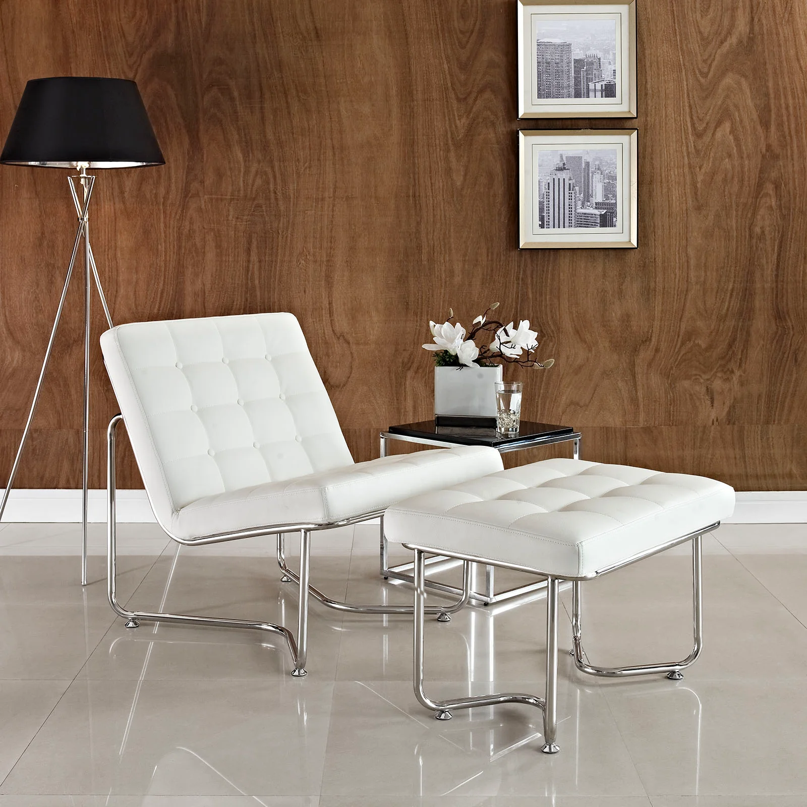 Gibraltar Upholstered Vinyl Lounge Chair By Modway - EEI-262