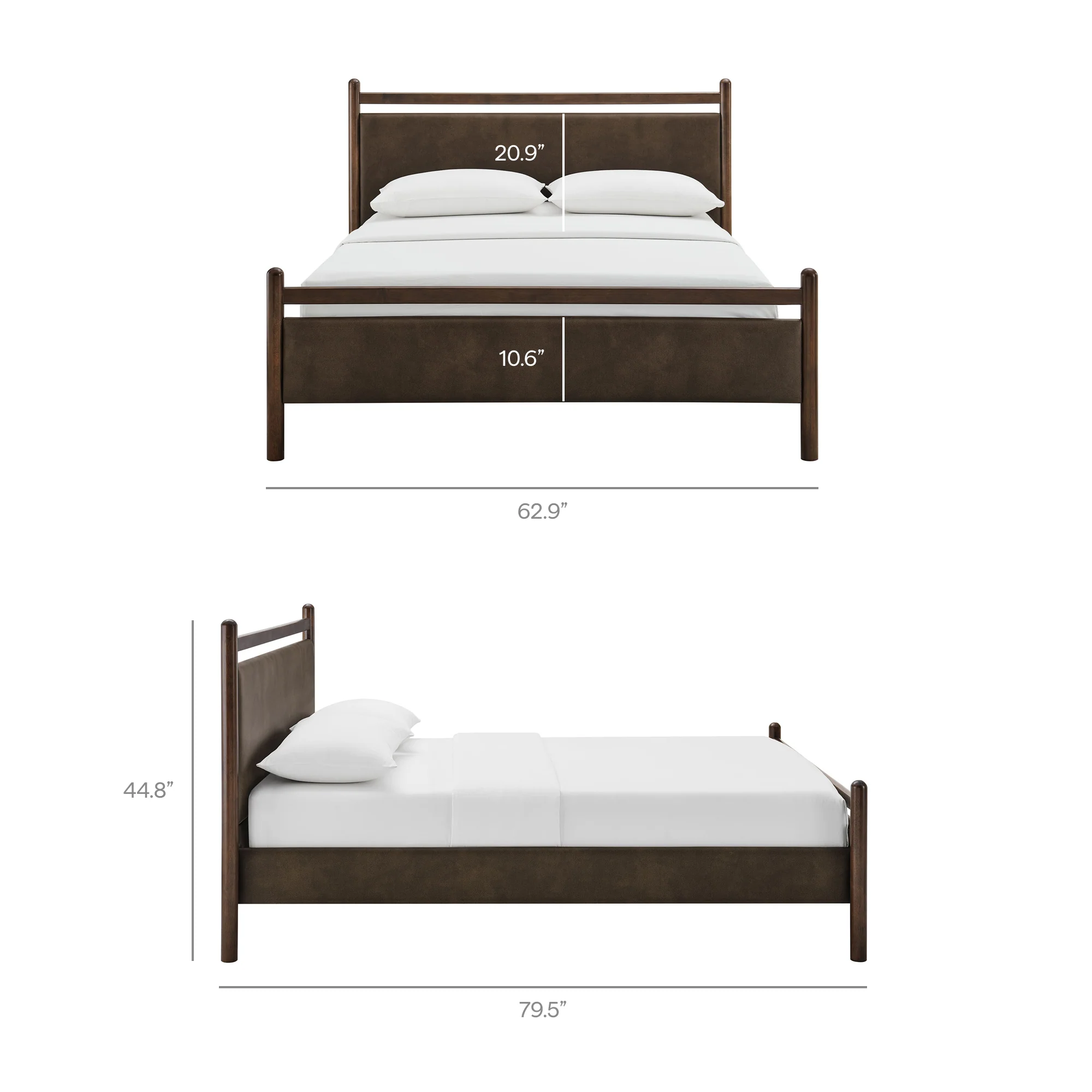 Ginny Full Size Vegan Leather Platform Bed Frame by Modway - Image 19