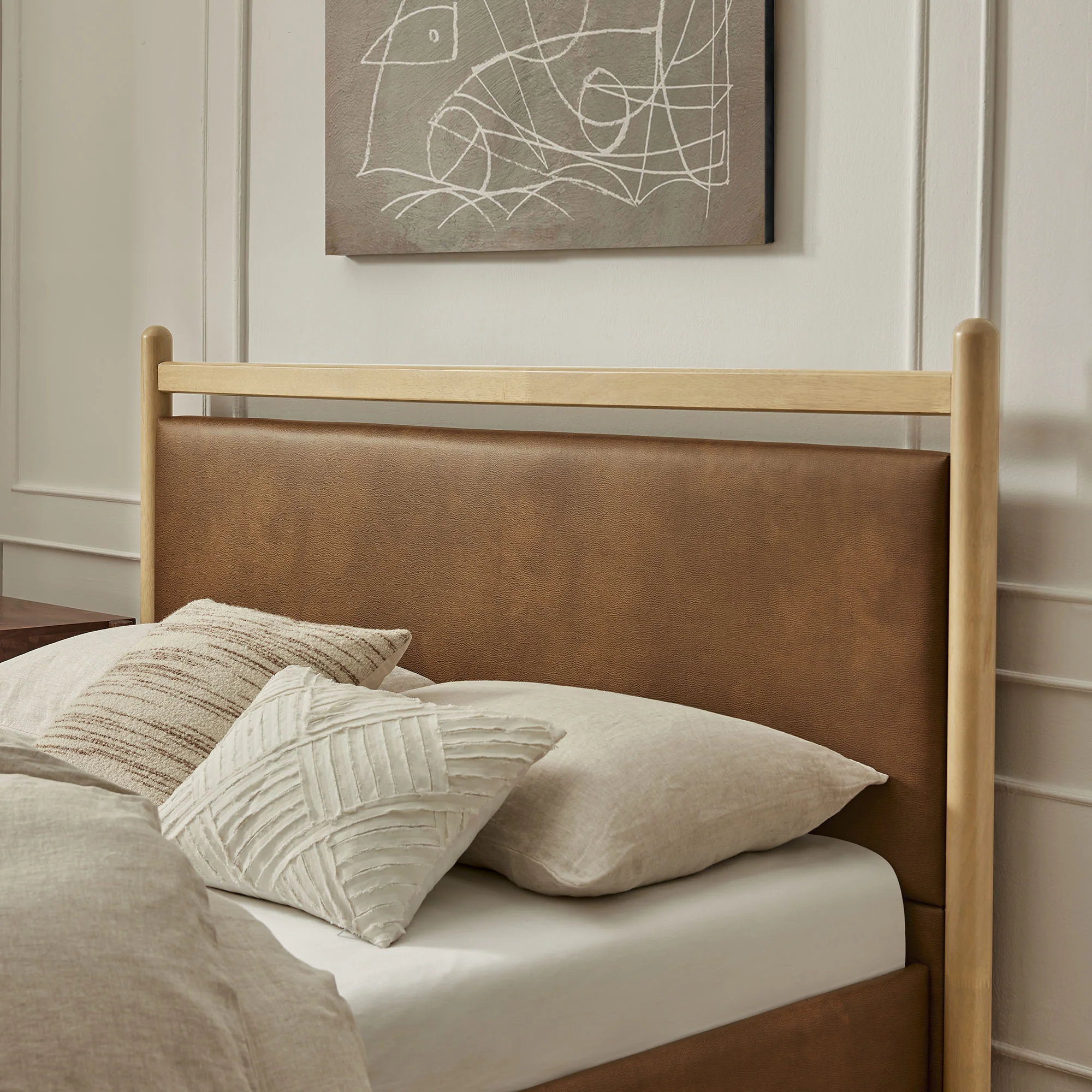 Ginny King Size Vegan Leather Platform Bed Frame by Modway - Image 6