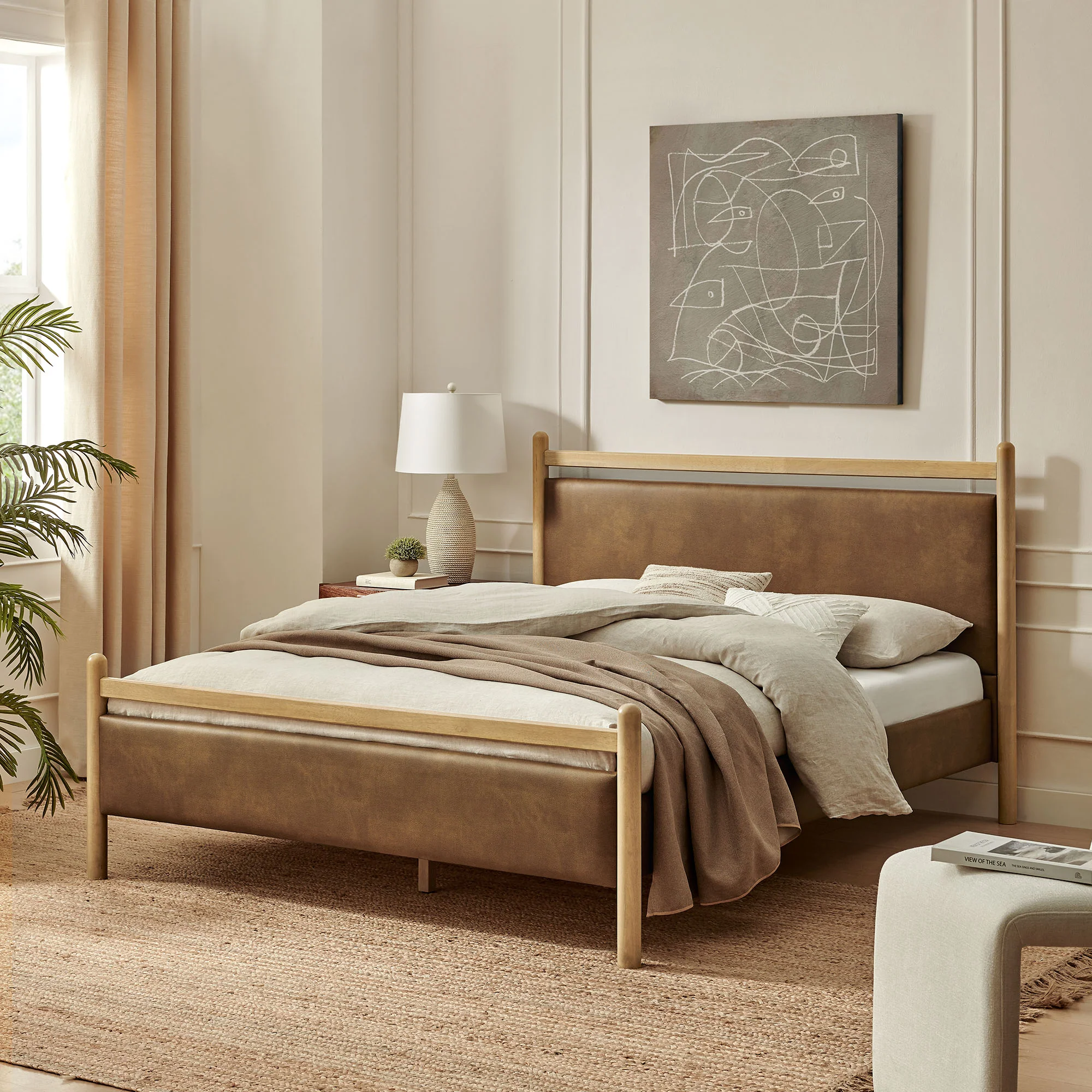 Ginny King Size Vegan Leather Platform Bed Frame by Modway - Image 7
